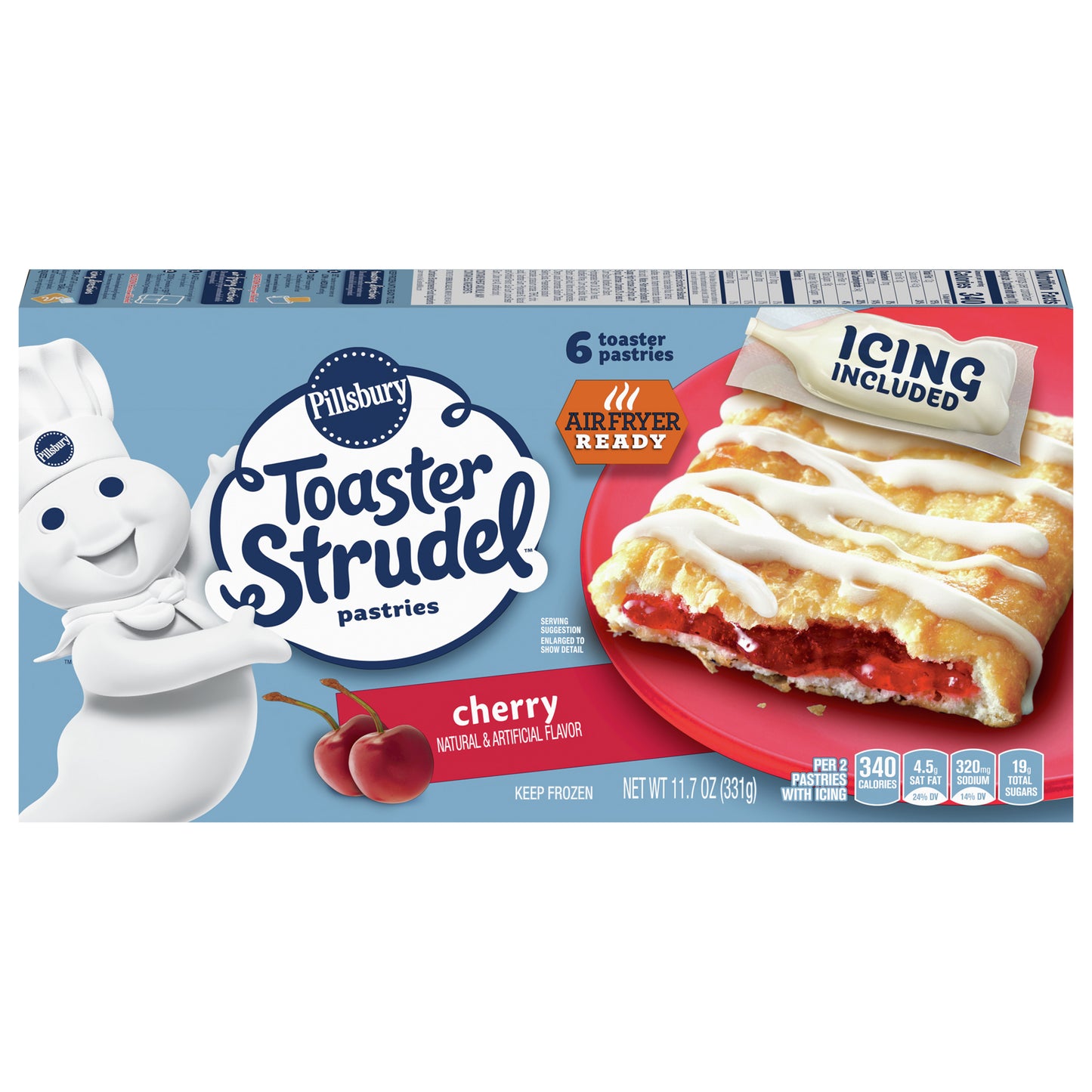 Pillsbury Toaster Strudel Pastries, Cherry, 6 ct, 11.7 oz