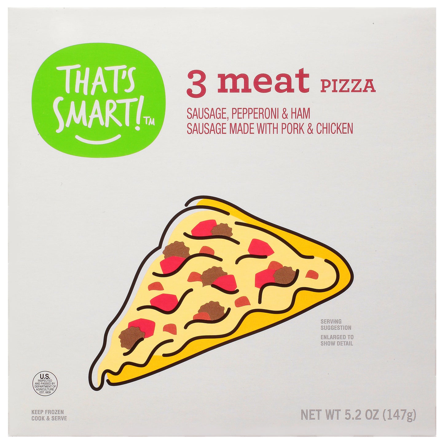 That's Smart! 3 Meat Pizza 5.2 oz