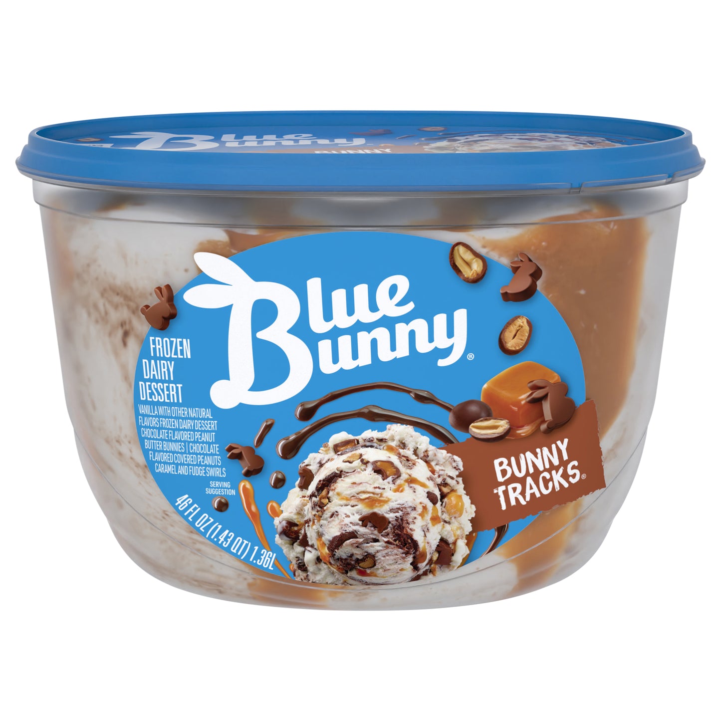 Blue Bunny Signature Bunny Tracks Frozen Dessert, 46 fl oz