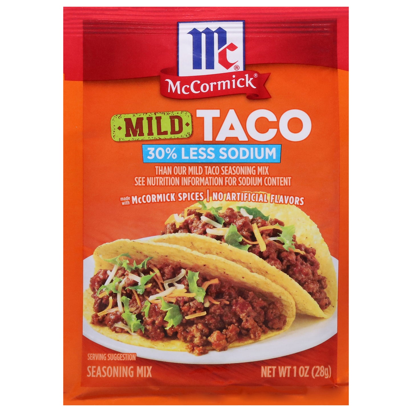 McCormick Mild Taco Seasoning Mix 1 oz - MILD TACO 30% LESS SODIUM
