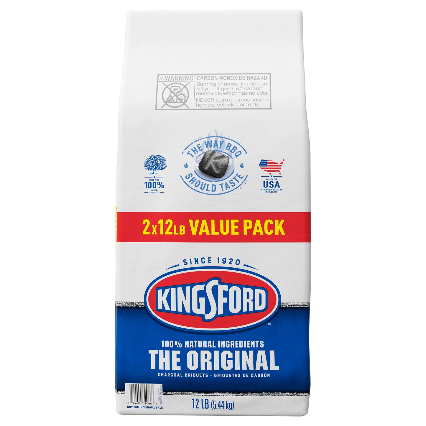 Kingsford The Original Charcoal Briquets Value Pack 2 - 12 lb Packs