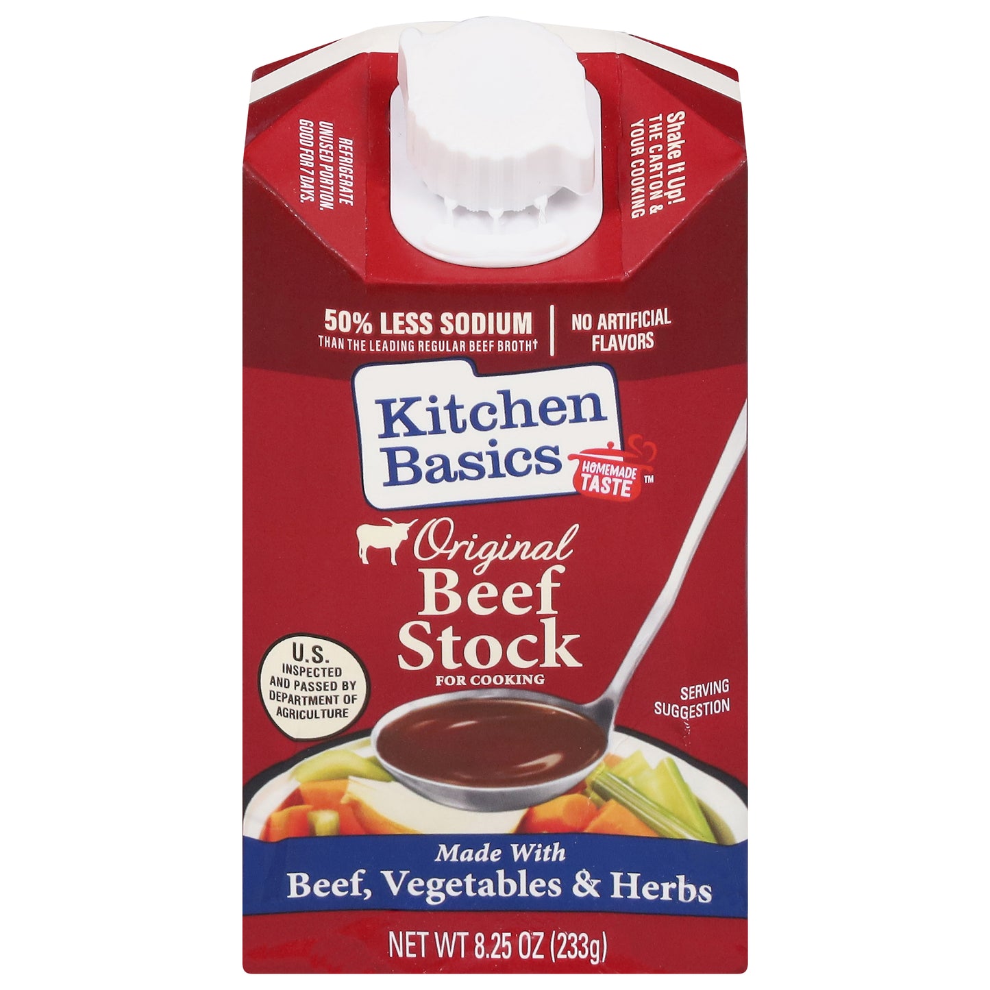 Kitchen Basics Original Beef Stock 8.25 oz - Made With Beef, Vegetables & Herbs