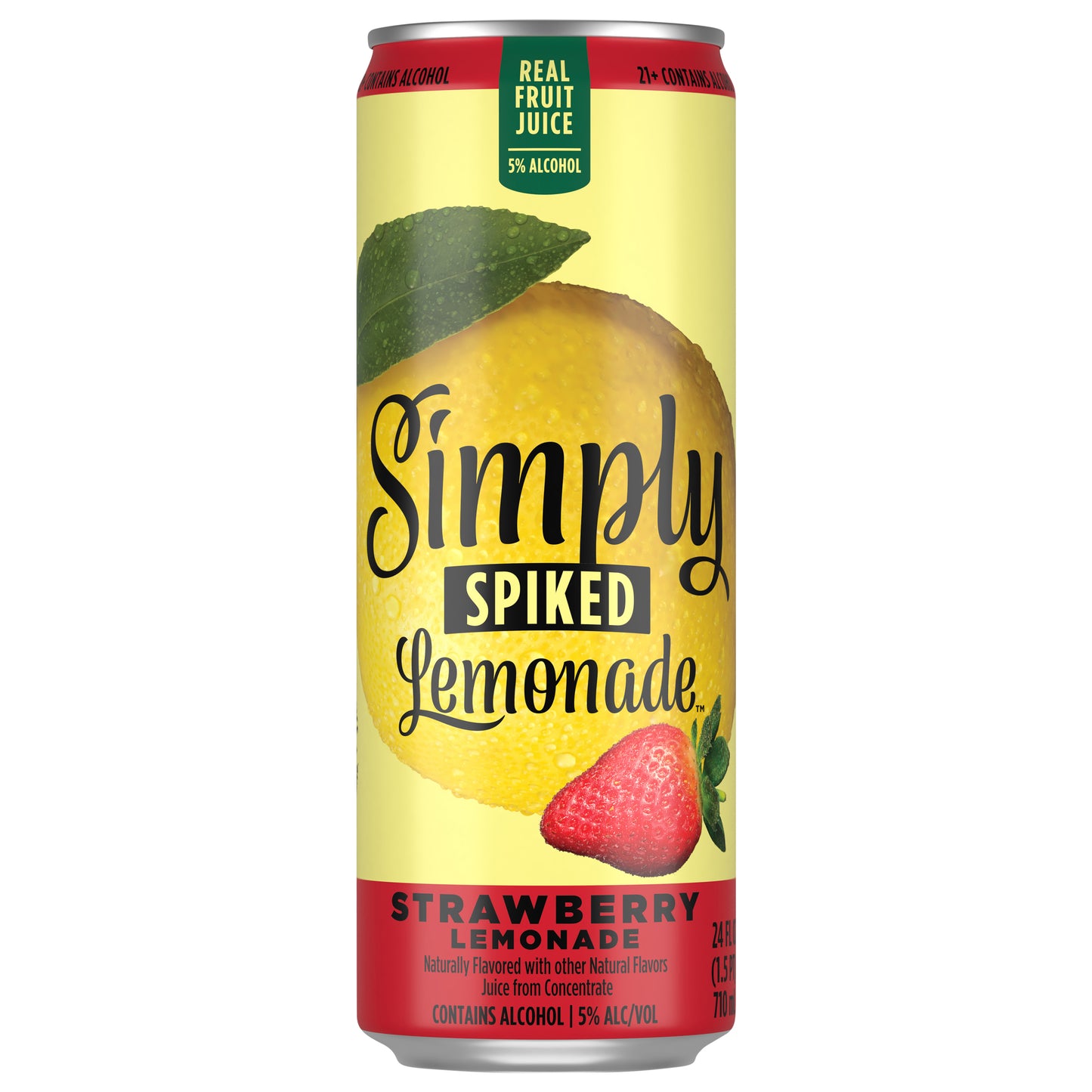 Simply Spiked Strawberry Lemonade Beer 24 fl oz