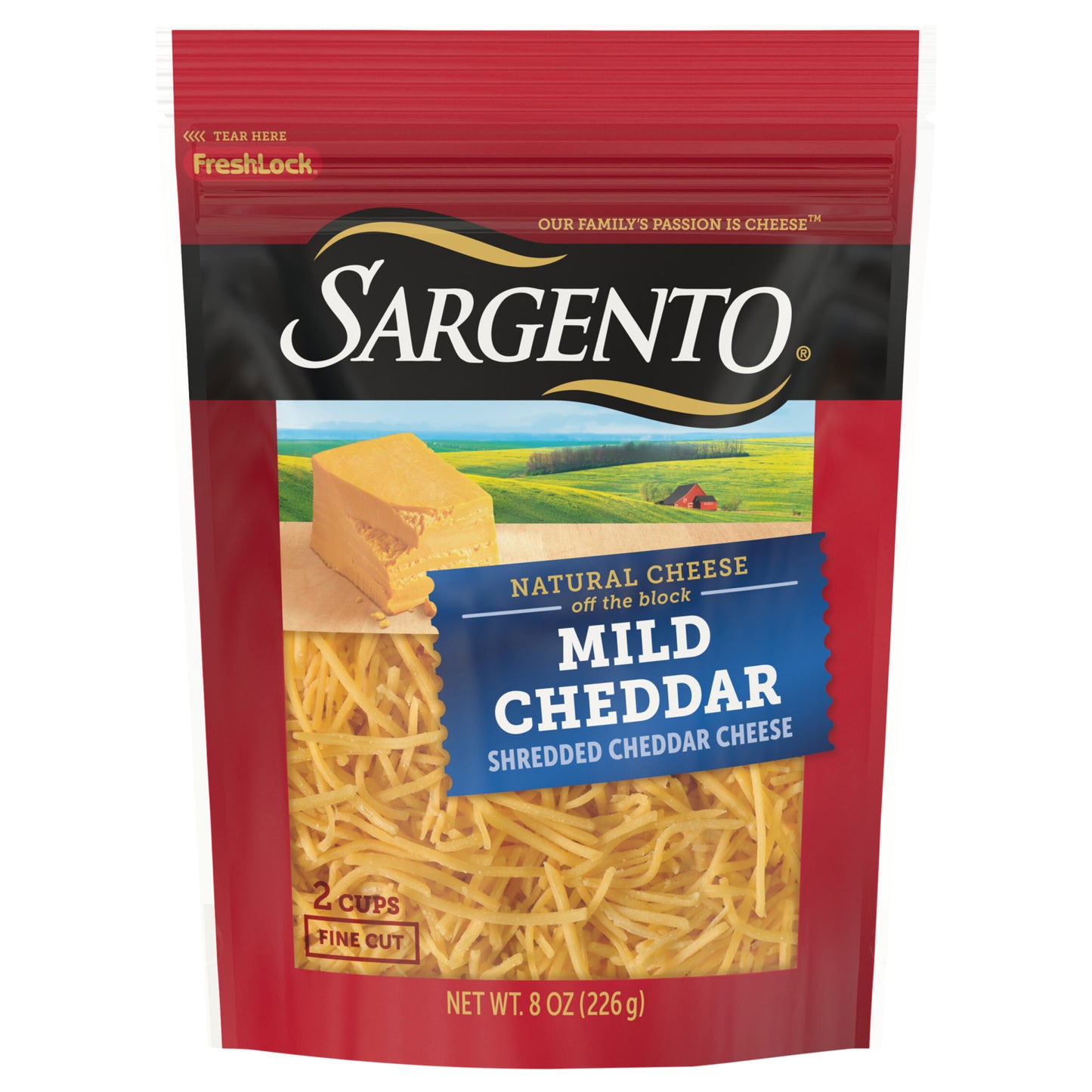 Sargento® Shredded Mild Natural Cheddar Cheese, 8 oz.