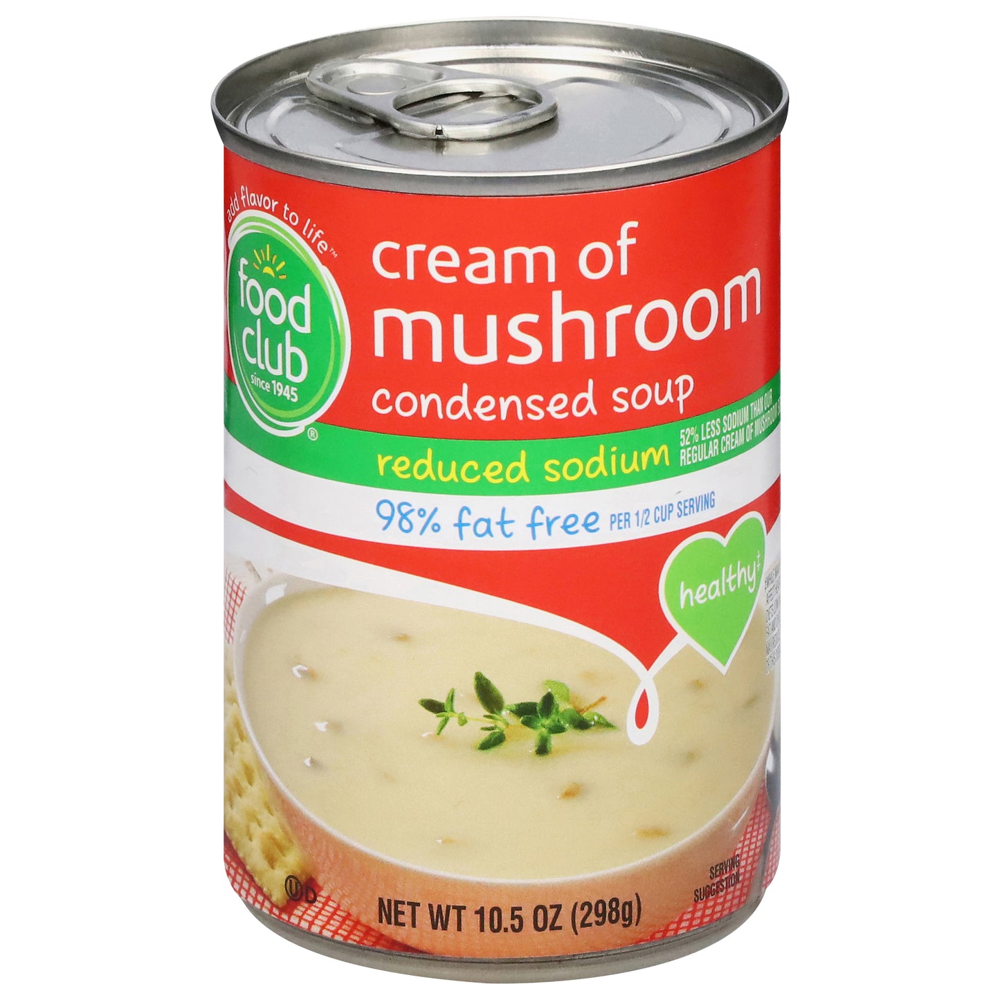 Food Club Reduced Sodium Cream Of Mushroom Condensed Soup 10.5 oz
