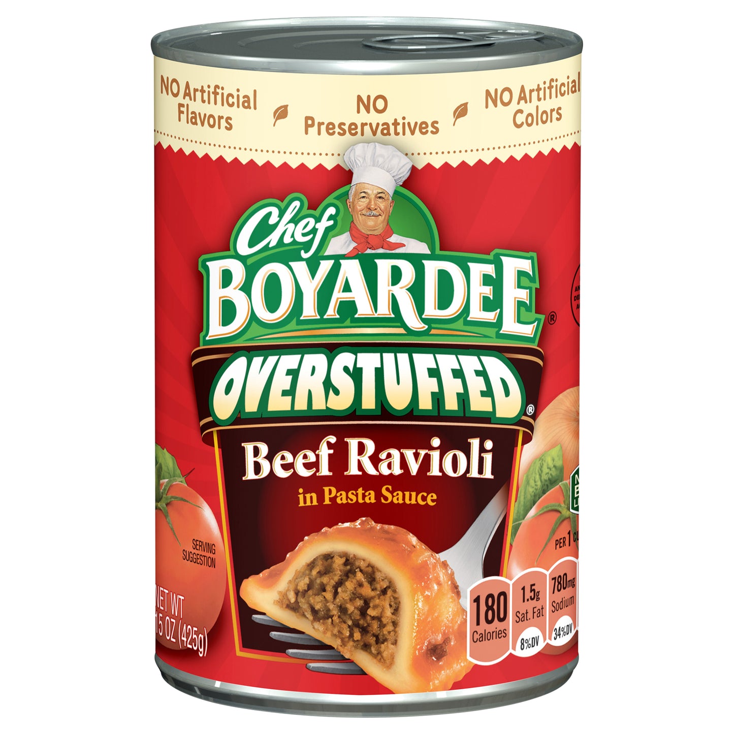 Chef Boyardee Overstuffed Beef Ravioli, 15 oz
