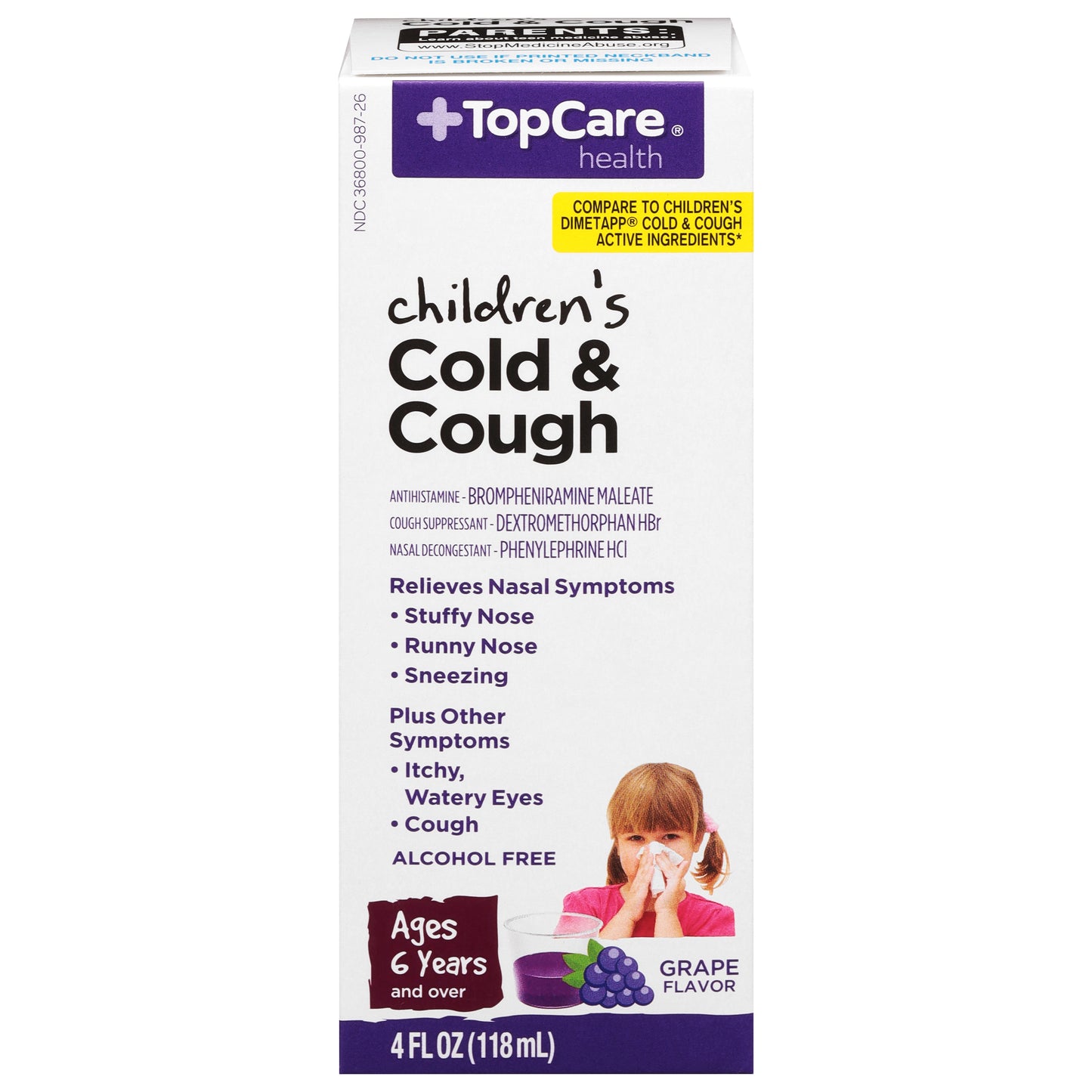 TopCare Health Children's Grape Flavor Cold & Cough 4 fl oz