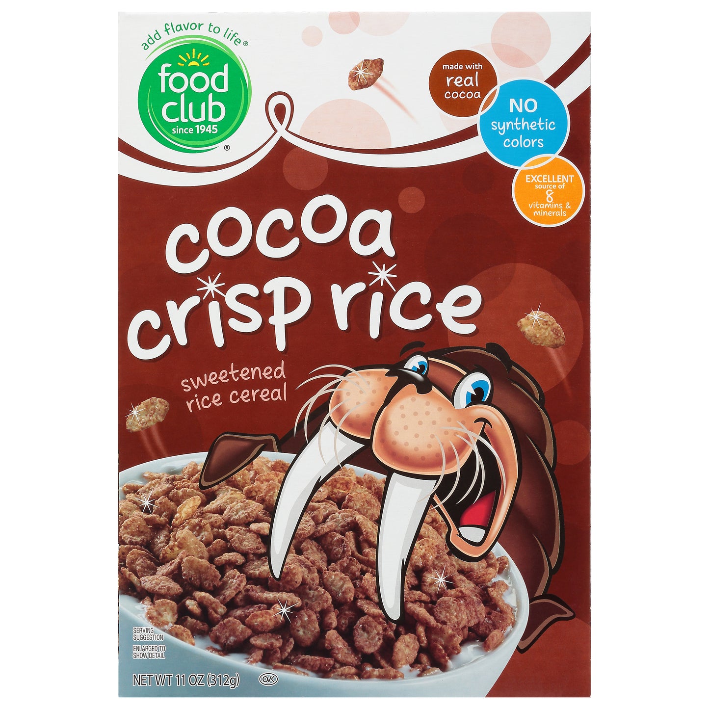 Food Club Cocoa Crisp Rice Cereal 11 oz