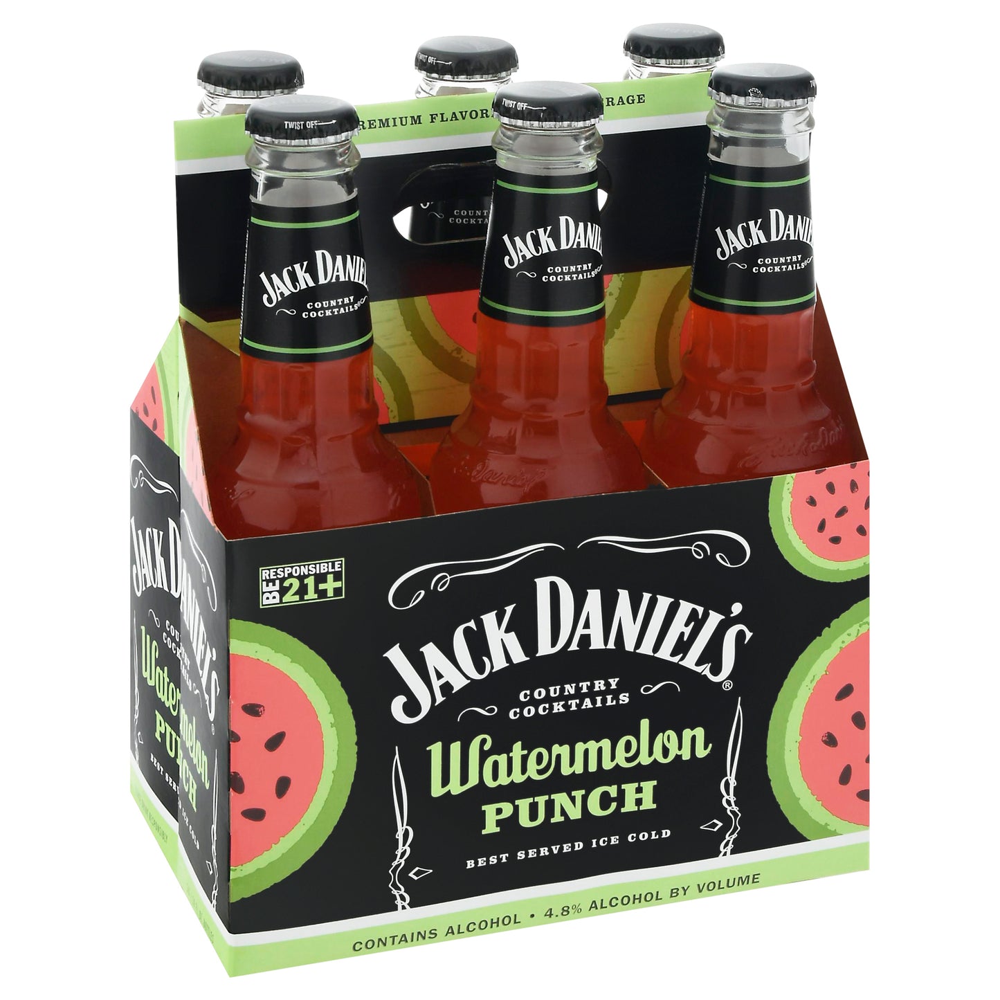 Jack Daniel's Watermelon Punch Country Cocktails 6 - 10 fl oz Bottles