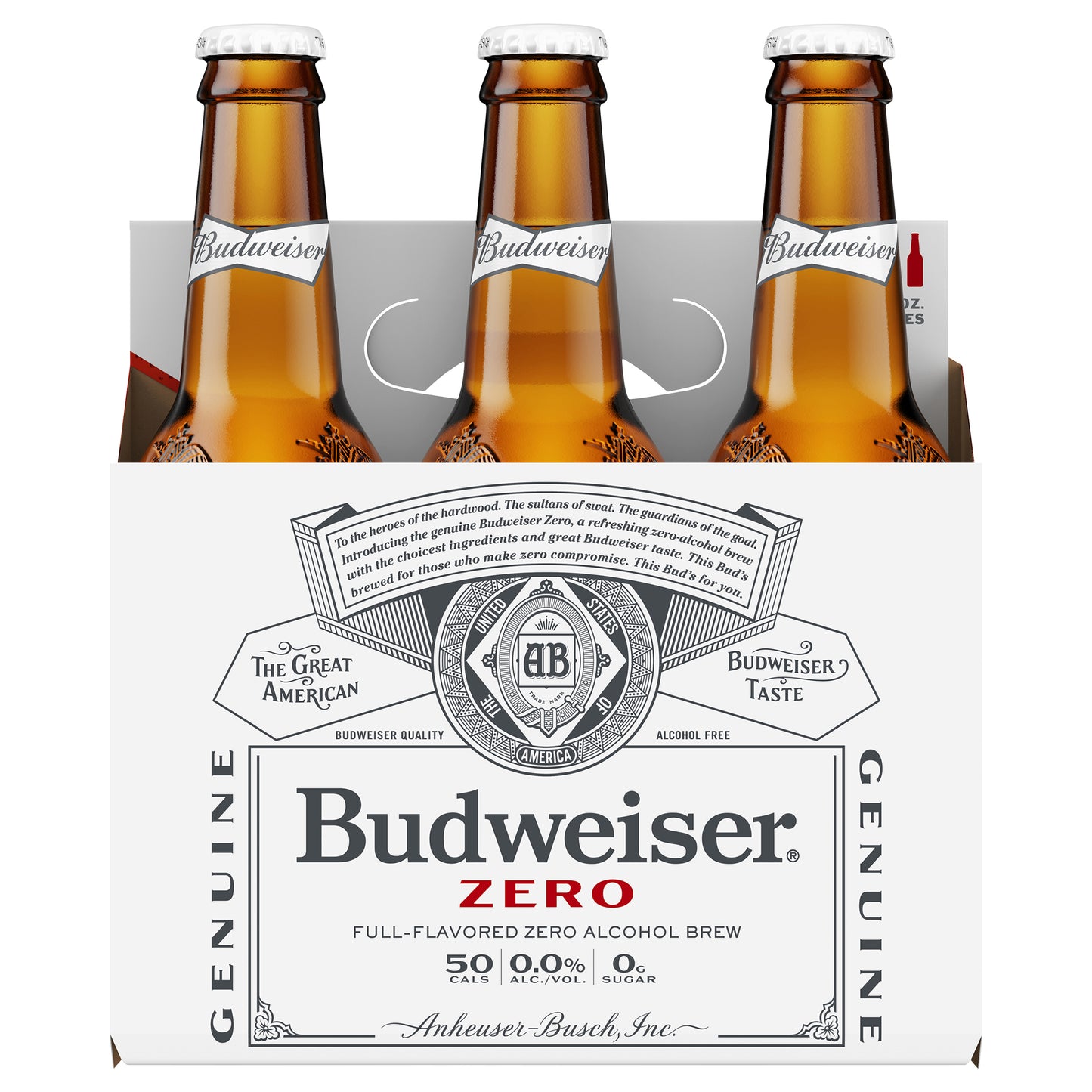 Budweiser® Zero Non-Alcoholic Beer, 6 Pack 12 fl. oz. Bottles