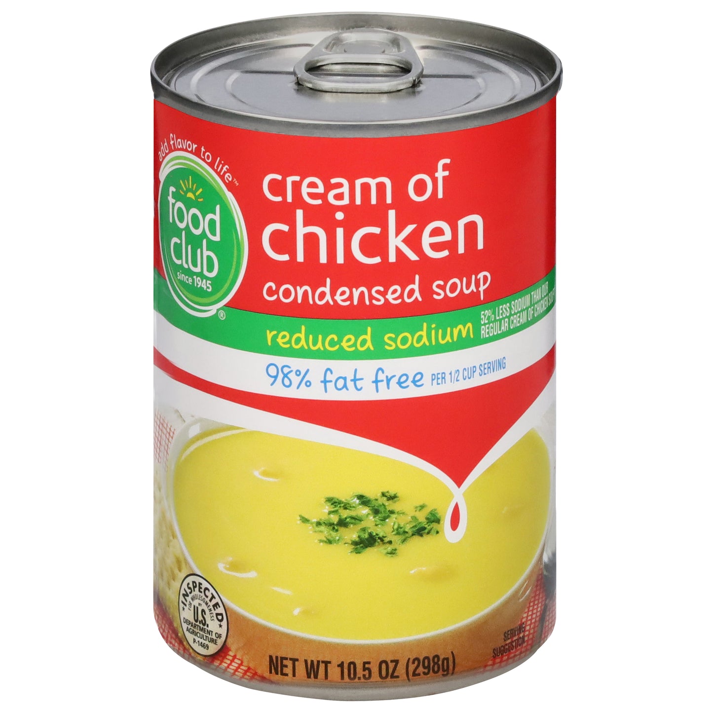 Food Club Reduced Sodium Cream of Chicken Condensed Soup 10.5 oz