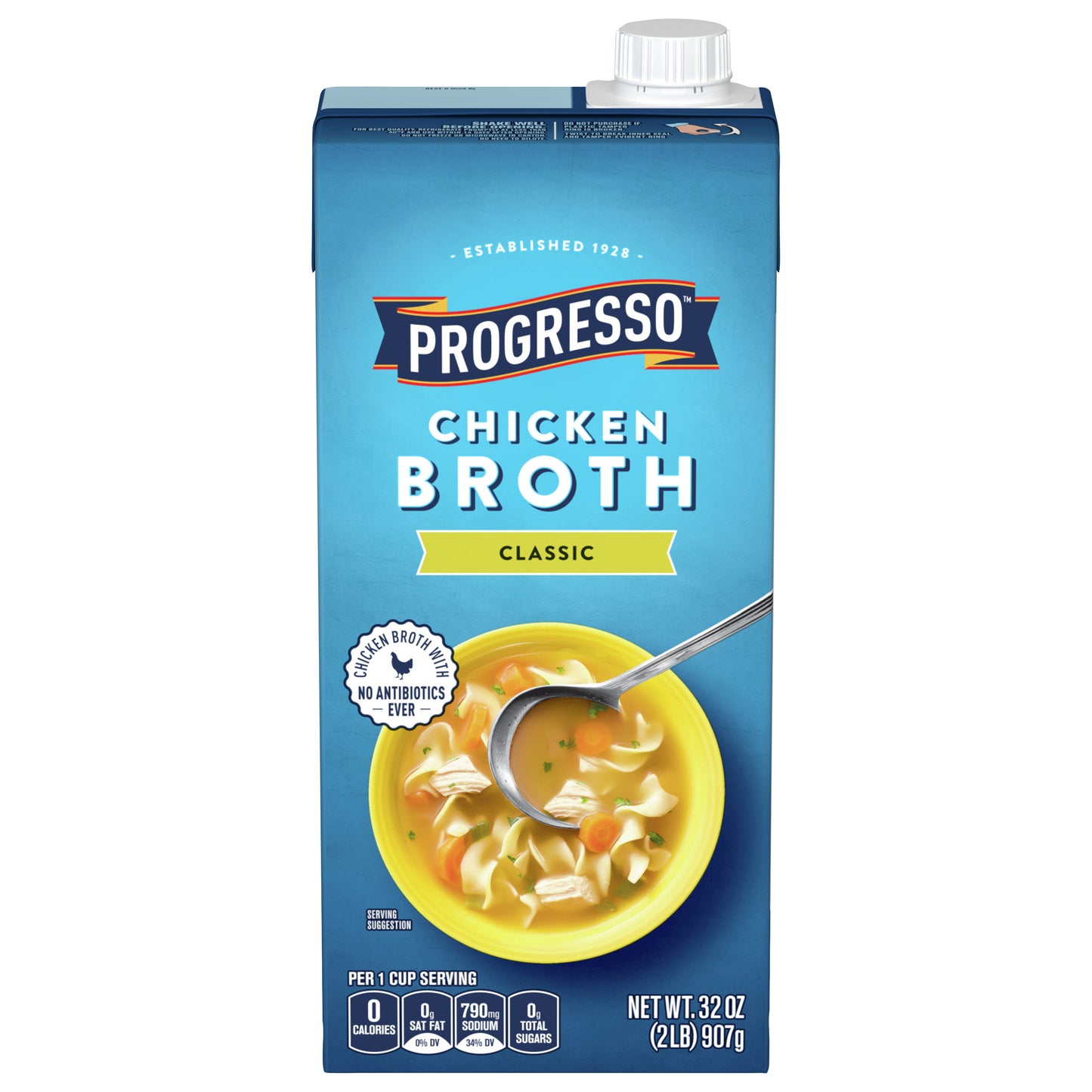 Progresso Classic Chicken Broth, Gluten Free, 32 oz.