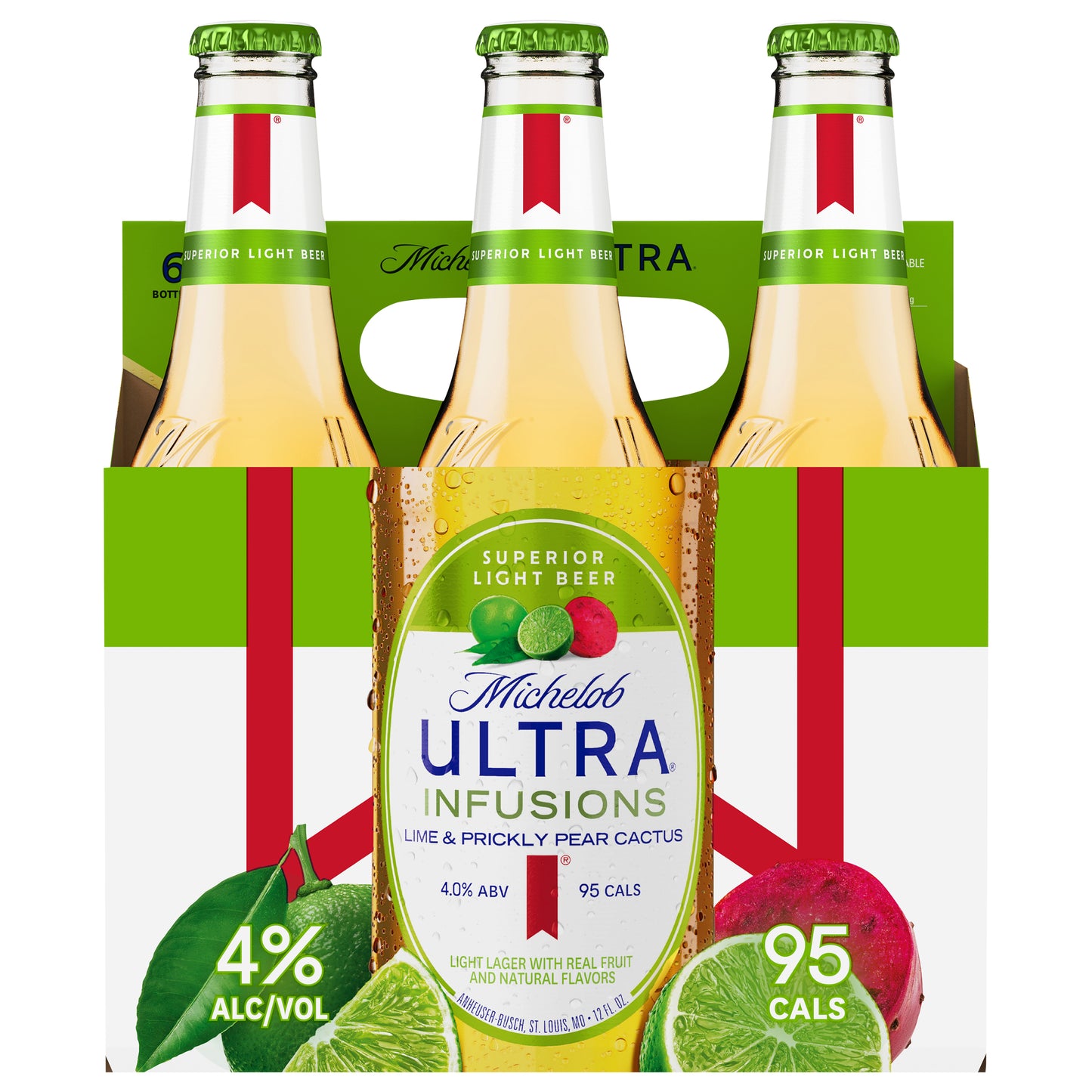 Michelob Ultra Infusions Lime & Prickly Pear Cactus Beer 6 - 12 fl oz Bottles