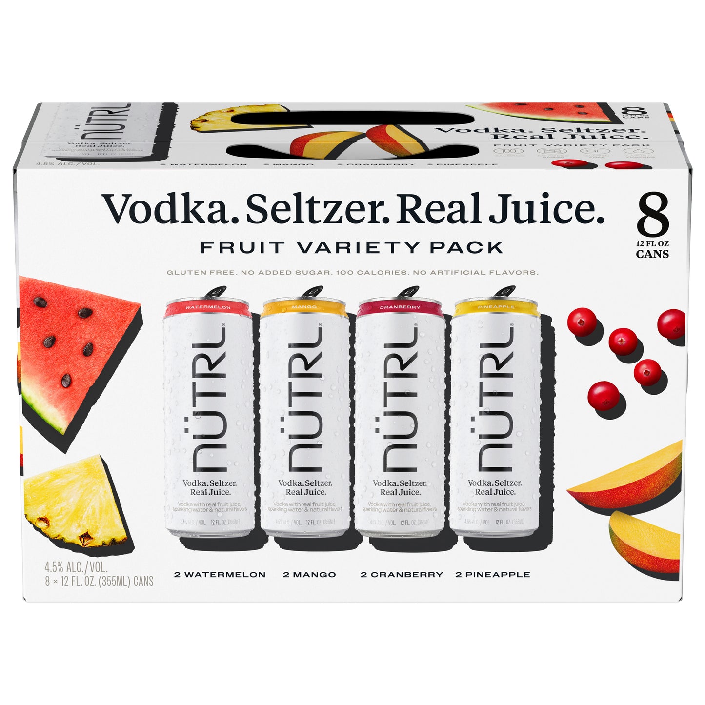 Nutrl Real Juice Variety Pack 8 Pack 12 fl. oz. Cans