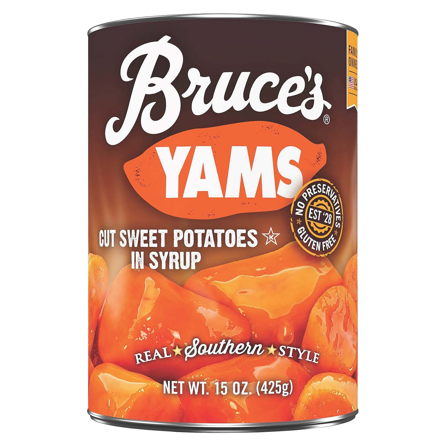 Bruce's Cut Sweet Potatoes in Syrup Yams 15 oz