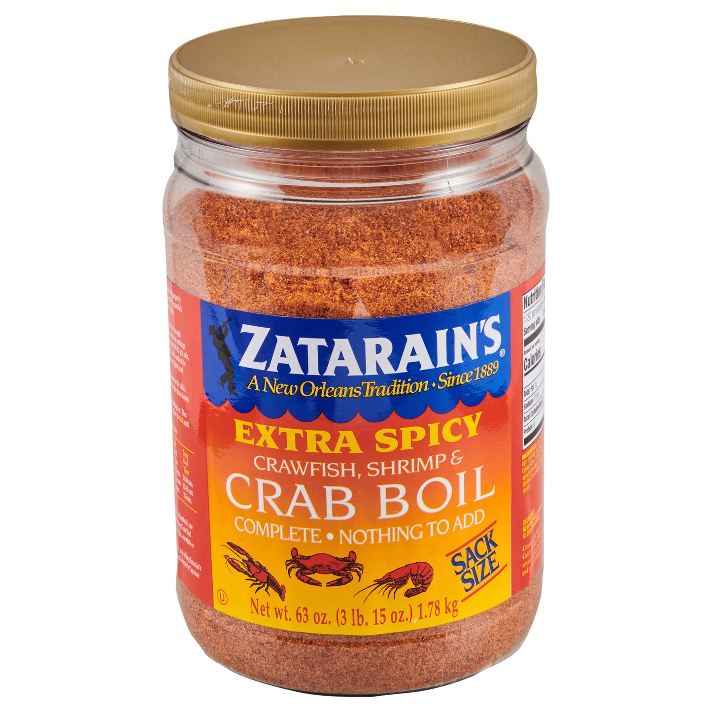 Zatarain's Crab Boil Seasoning - Extra Spicy, 63 oz