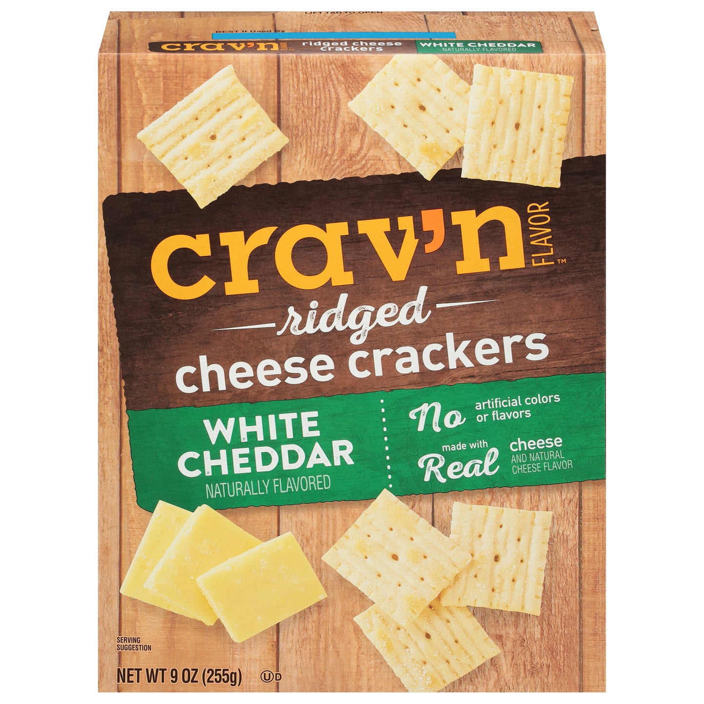 Crav'n Flavor Ridged White Cheddar Cheese Crackers 9 oz