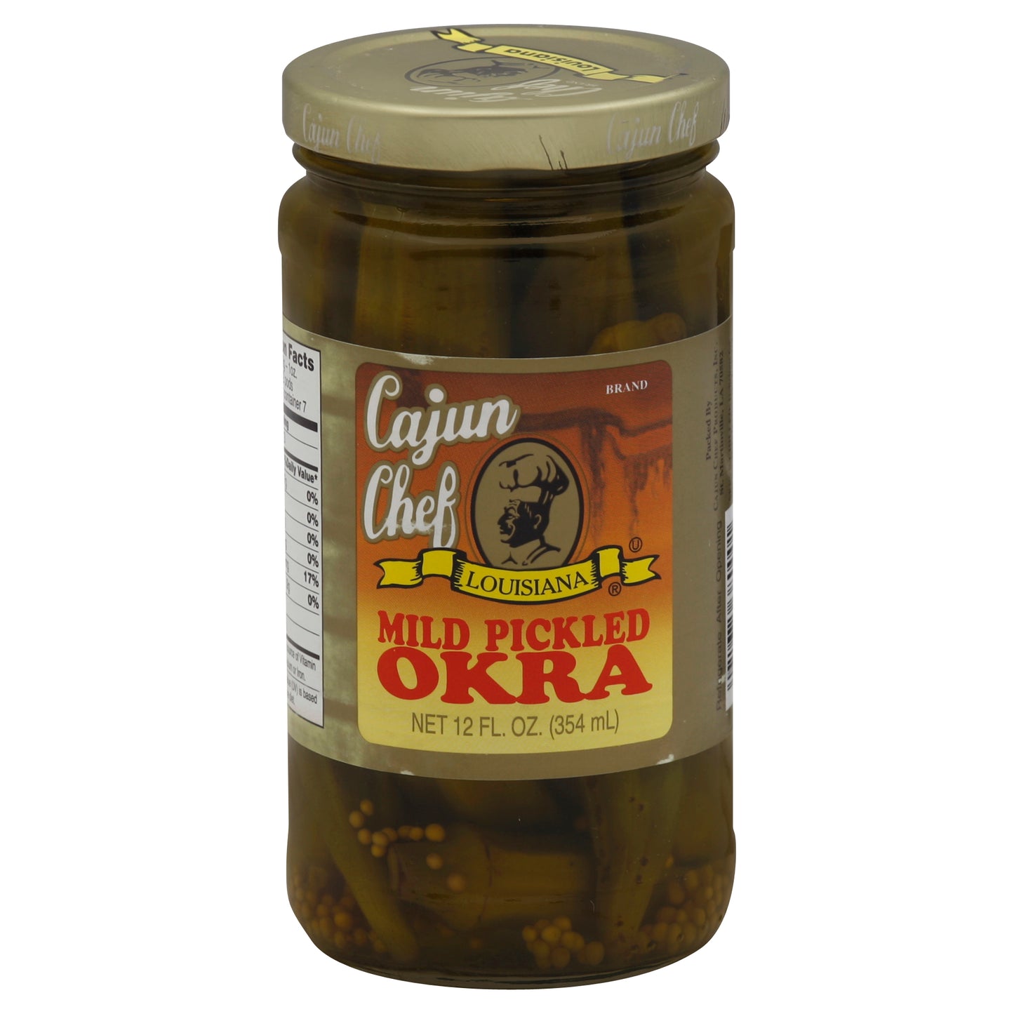 Cajun Chef Okra 12 oz - MILD PICKLED OKRA