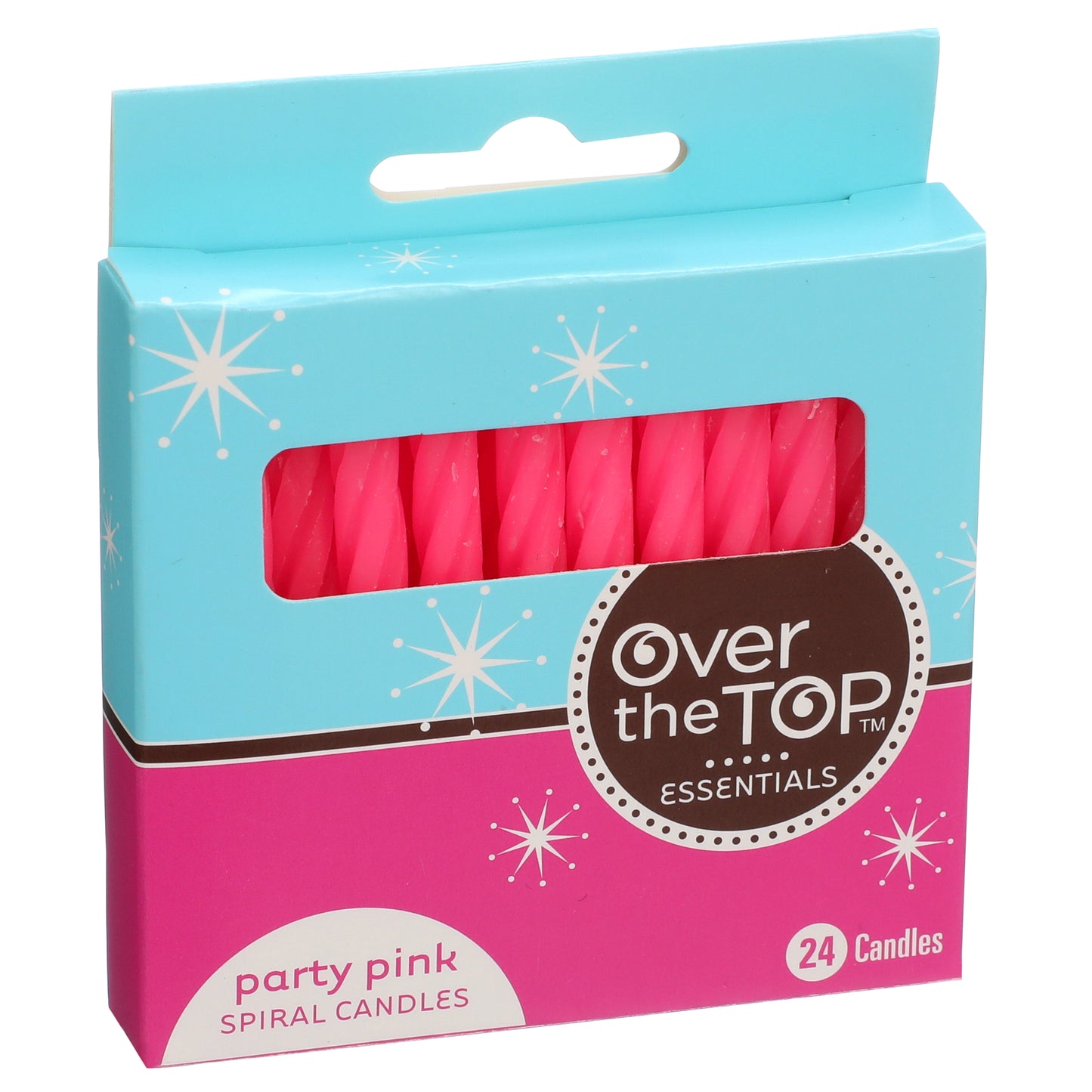 Party Pink Spiral Candles
