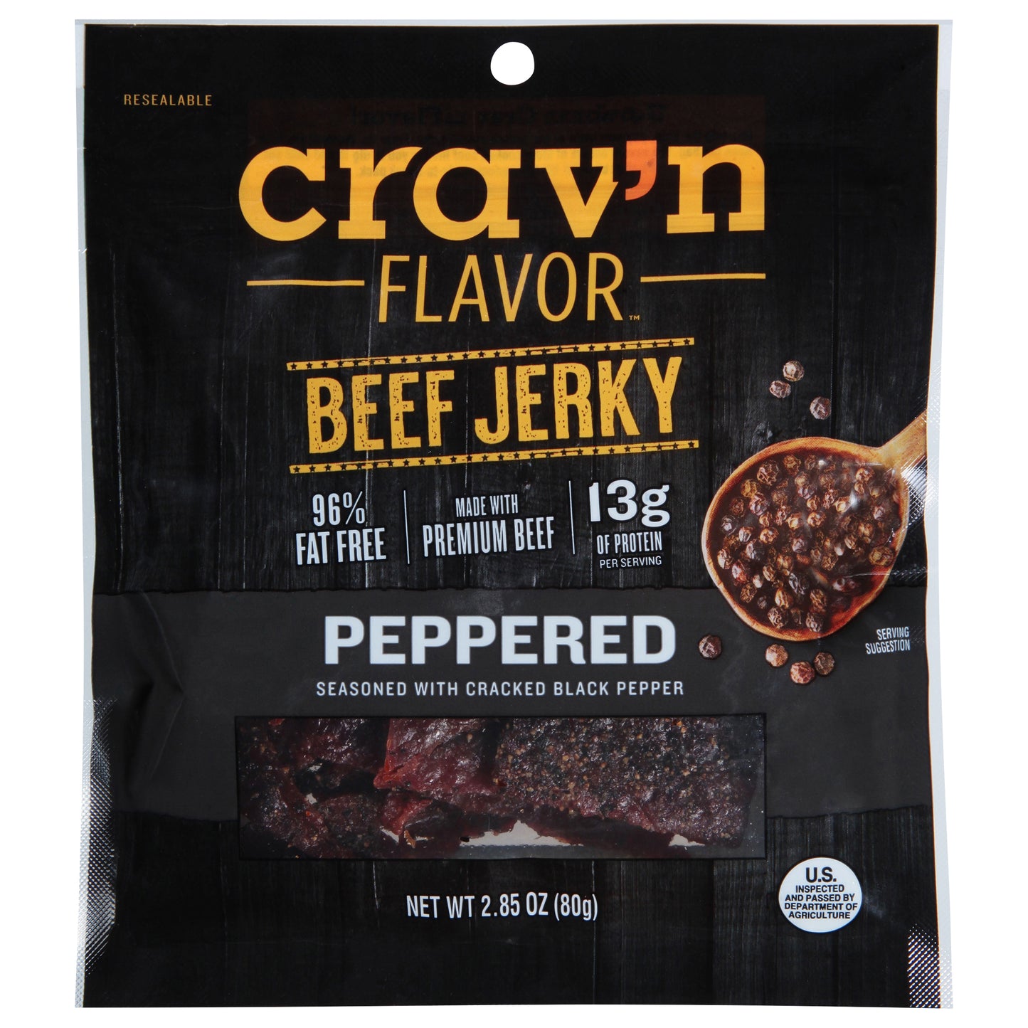 Crav'n Flavor Peppered Beef Jerky 2.85 oz