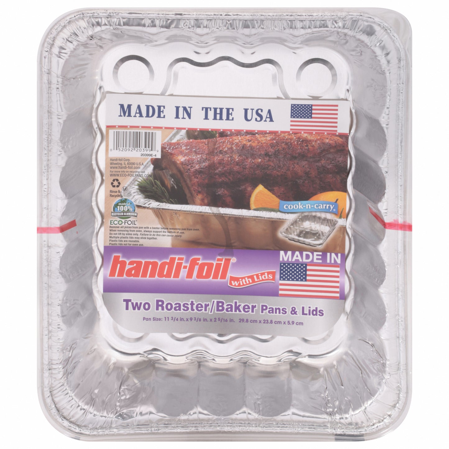 Handi-Foil Roaster/Baker Pans & Lids 2 ea