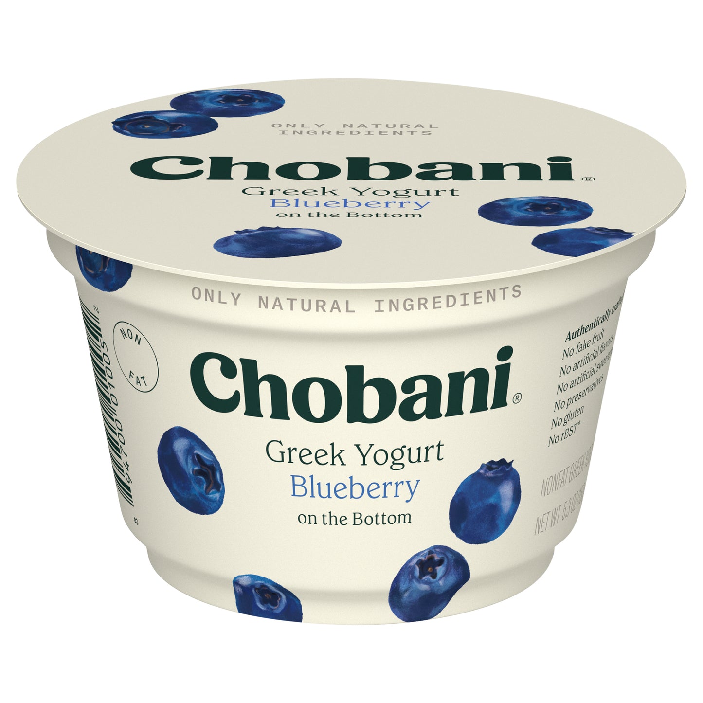 Chobani® Non-Fat Greek Yogurt Blueberry on the Bottom 5.3oz