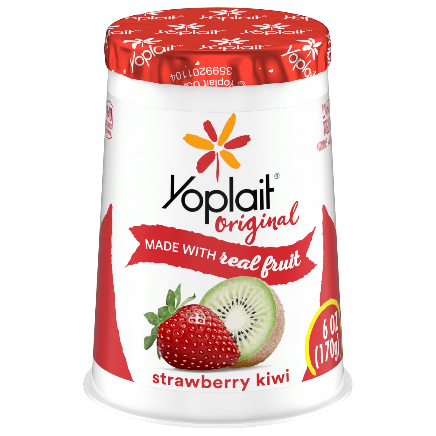 Yoplait Original Strawberry Kiwi Low Fat Yogurt, 6 oz Yogurt Cup