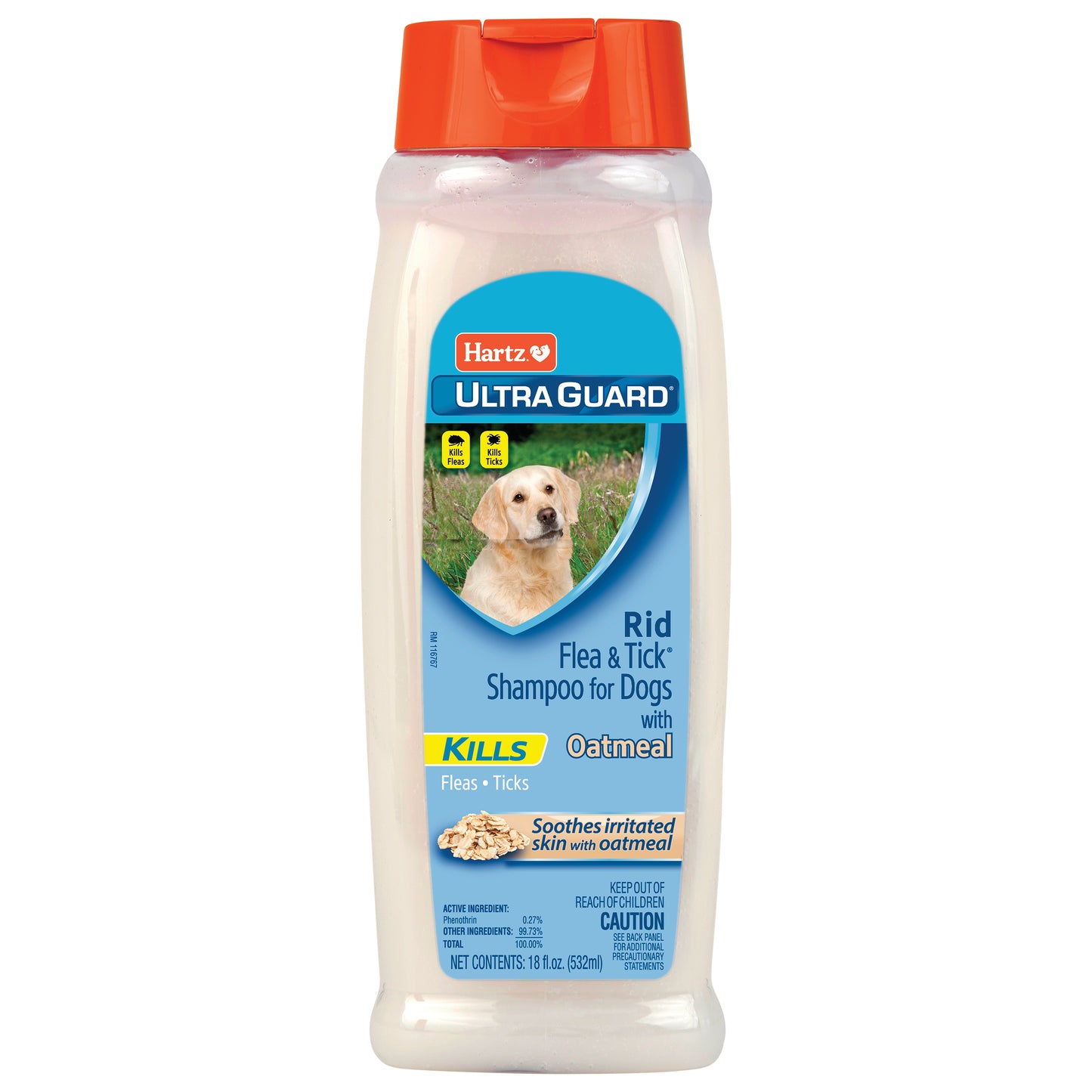 Hartz UltraGuard Rid Flea & Tick Shampoo with Oatmeal for Dogs, 18oz