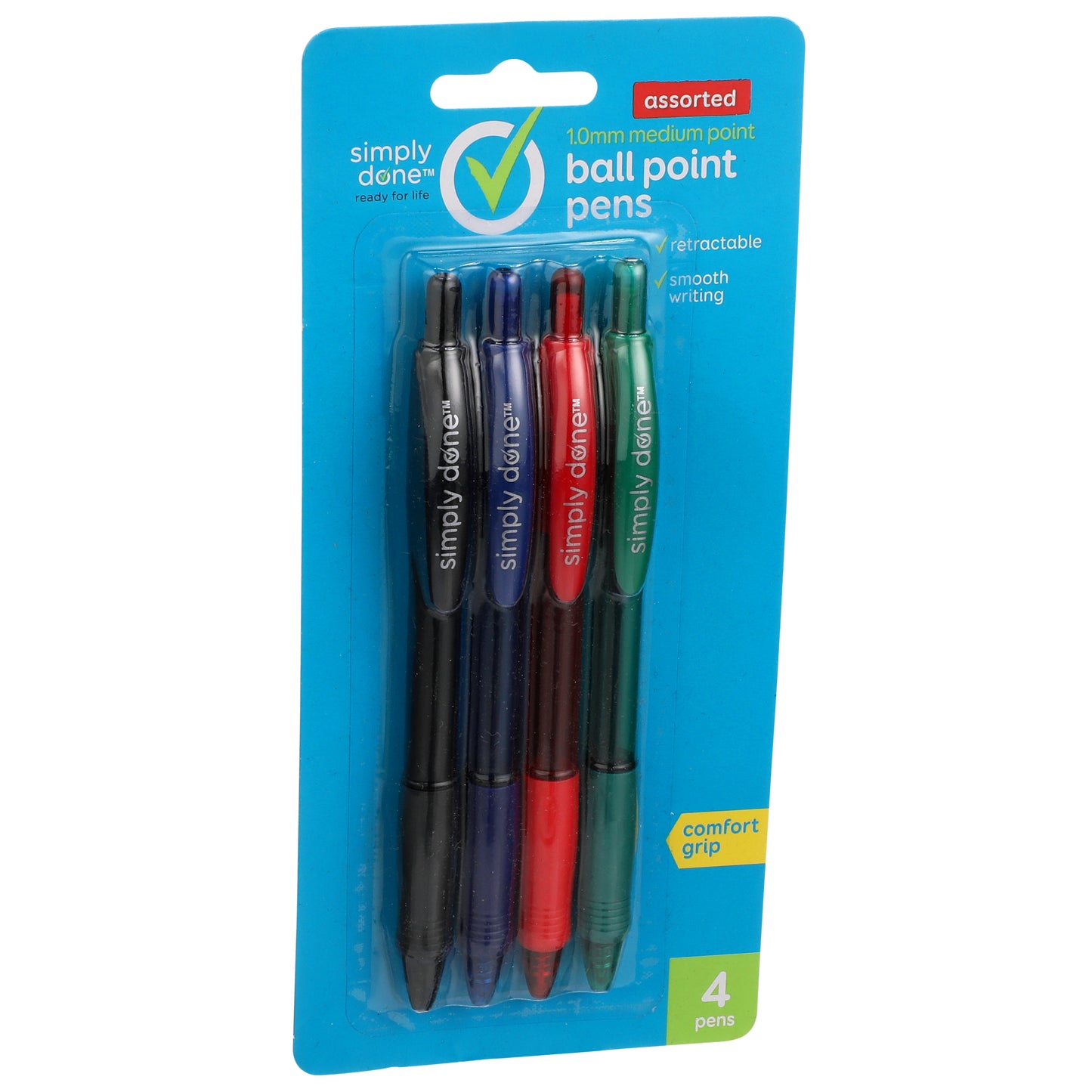 1.0Mm Medium Point Ball Point Pens, Assorted
