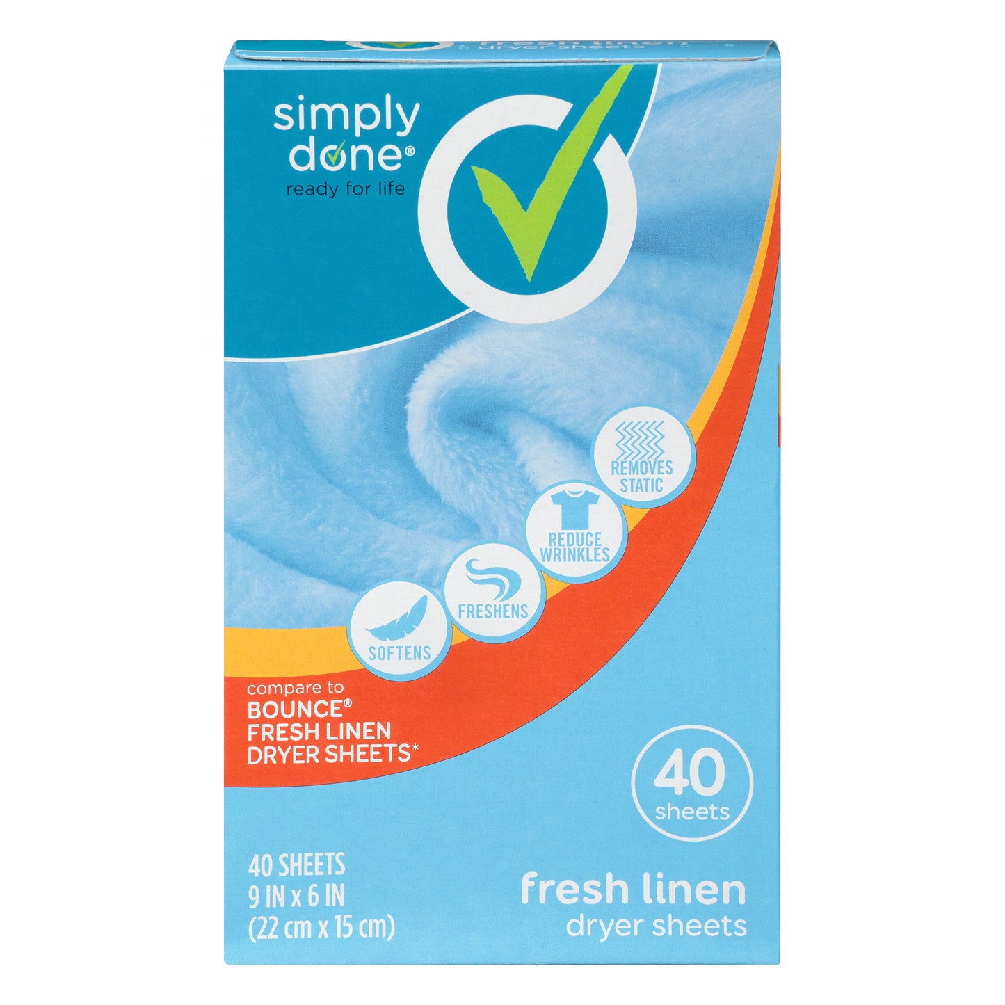 Simply Done Fresh Linen Dryer Sheets 40 ea