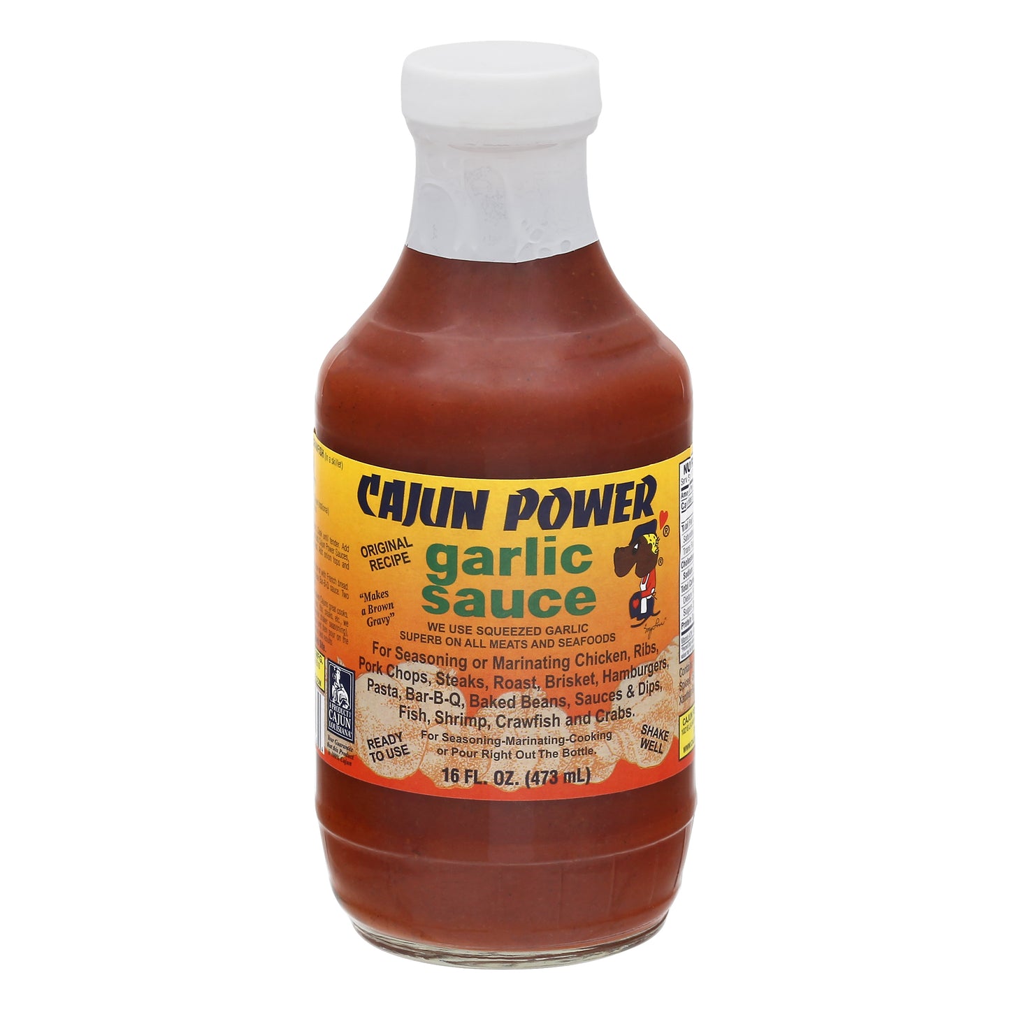 Cajun Power Original Recipe Garlic Sauce 16 oz