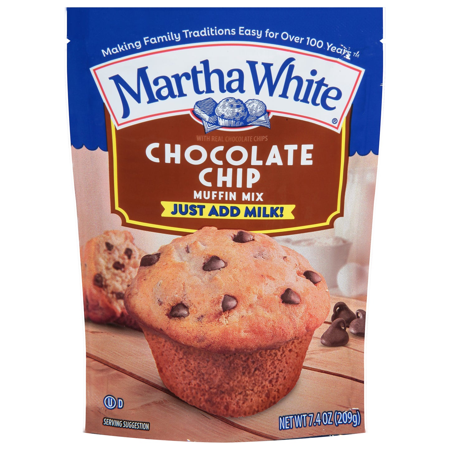 Martha White Chocolate Chip Muffin Mix 7.4 oz