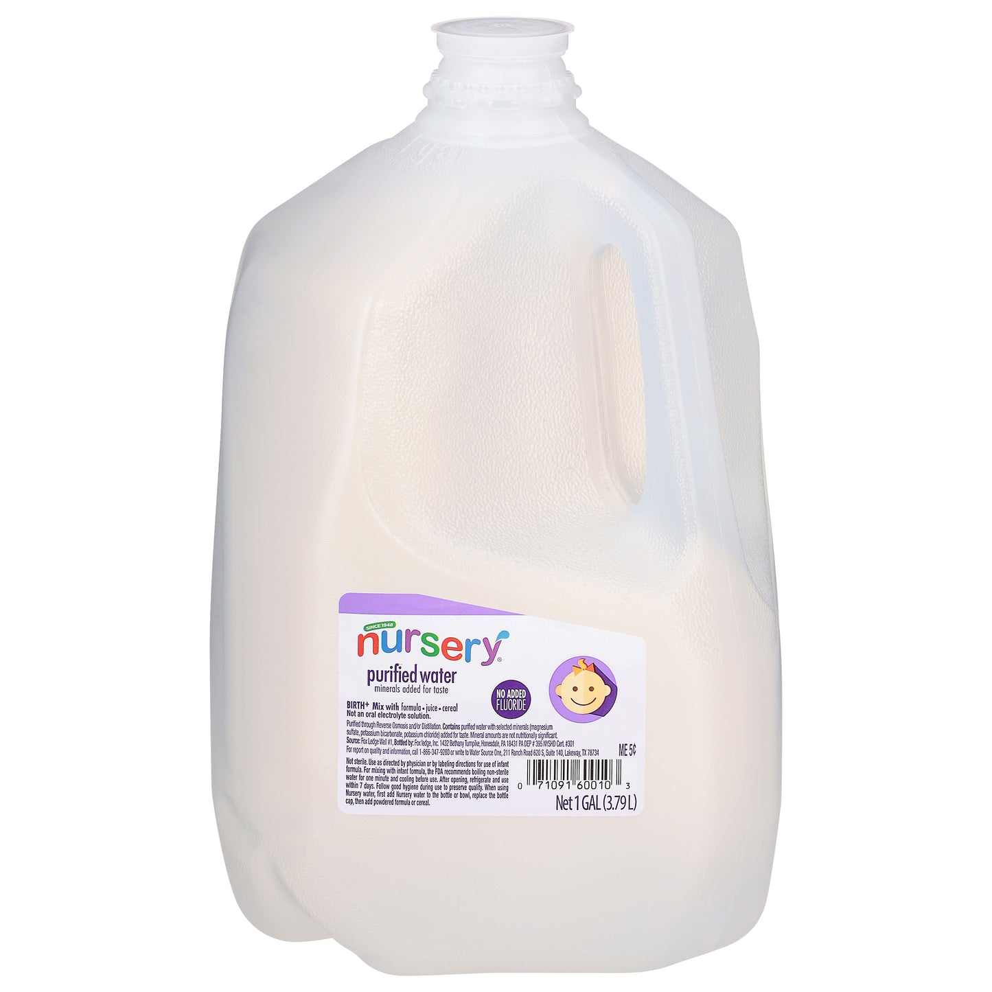 Nursery Purified Water 1 gal