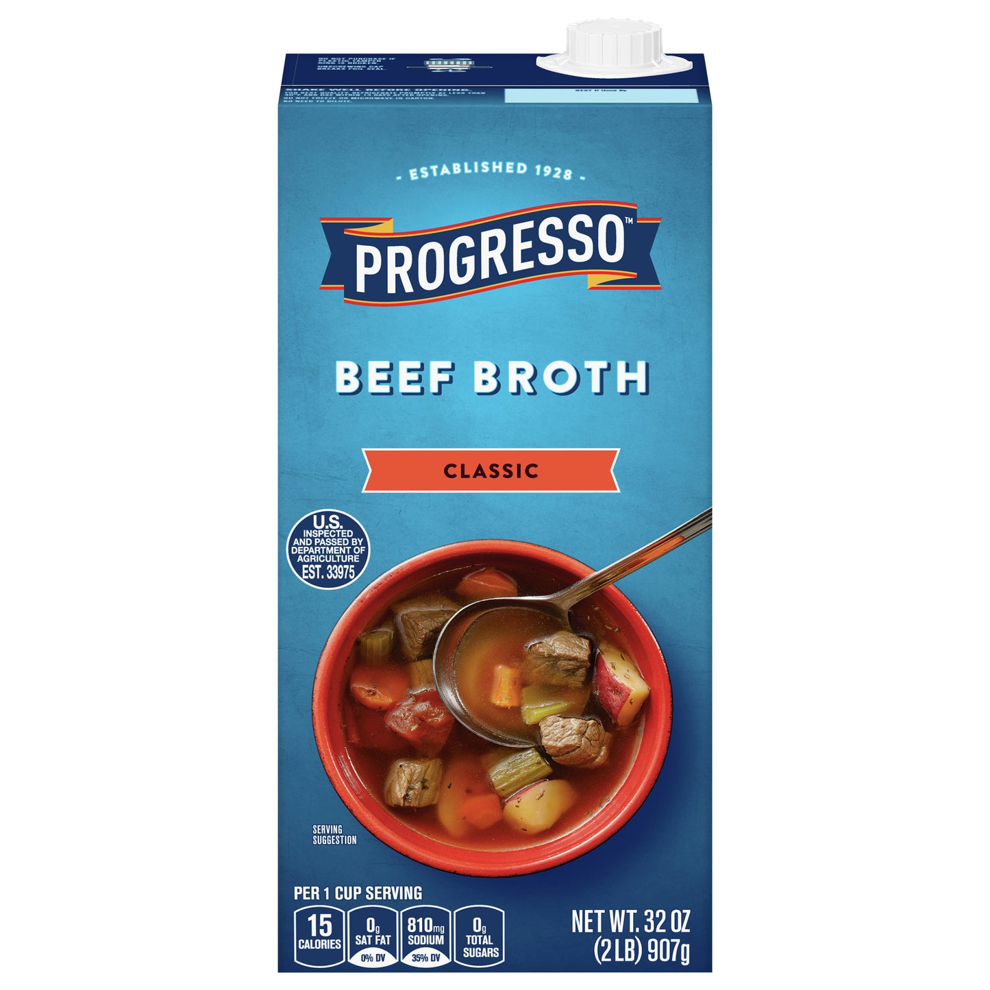 Progresso Classic Beef Broth, Gluten Free, 32 ounces