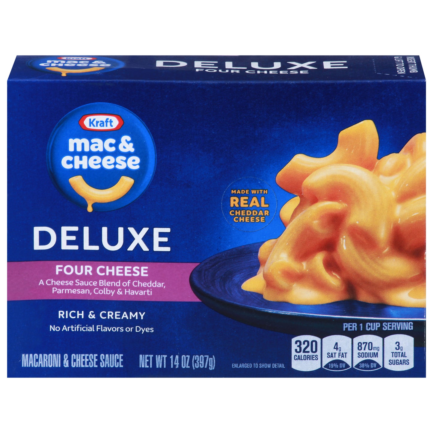Kraft Deluxe Four Cheese Macaroni & Cheese Sauce 14 oz