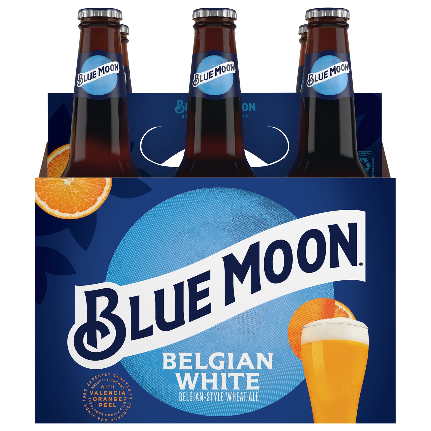 Blue Moon Wheat Ale Belgian White Beer 6 - 12 fl oz Bottles