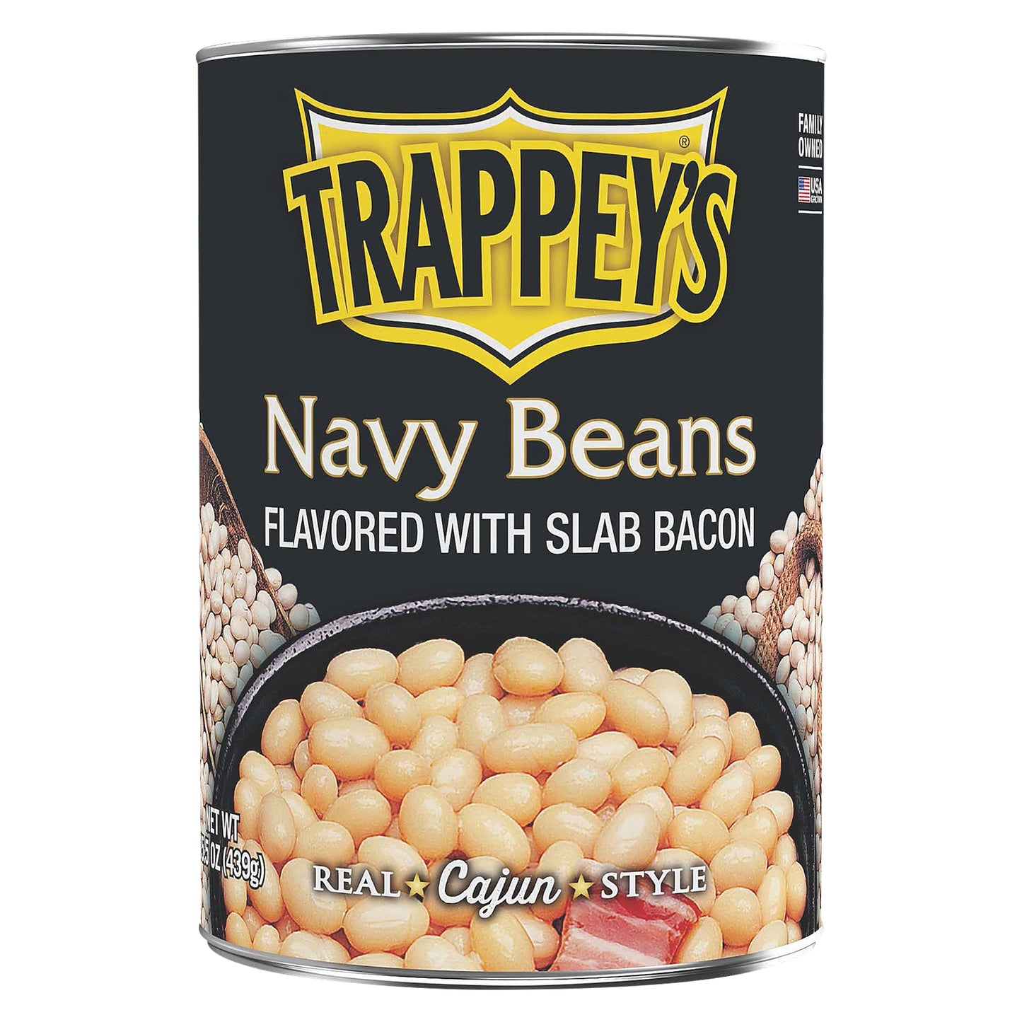 Trappey's Flavored with Slab Bacon Navy Beans 15.5 oz