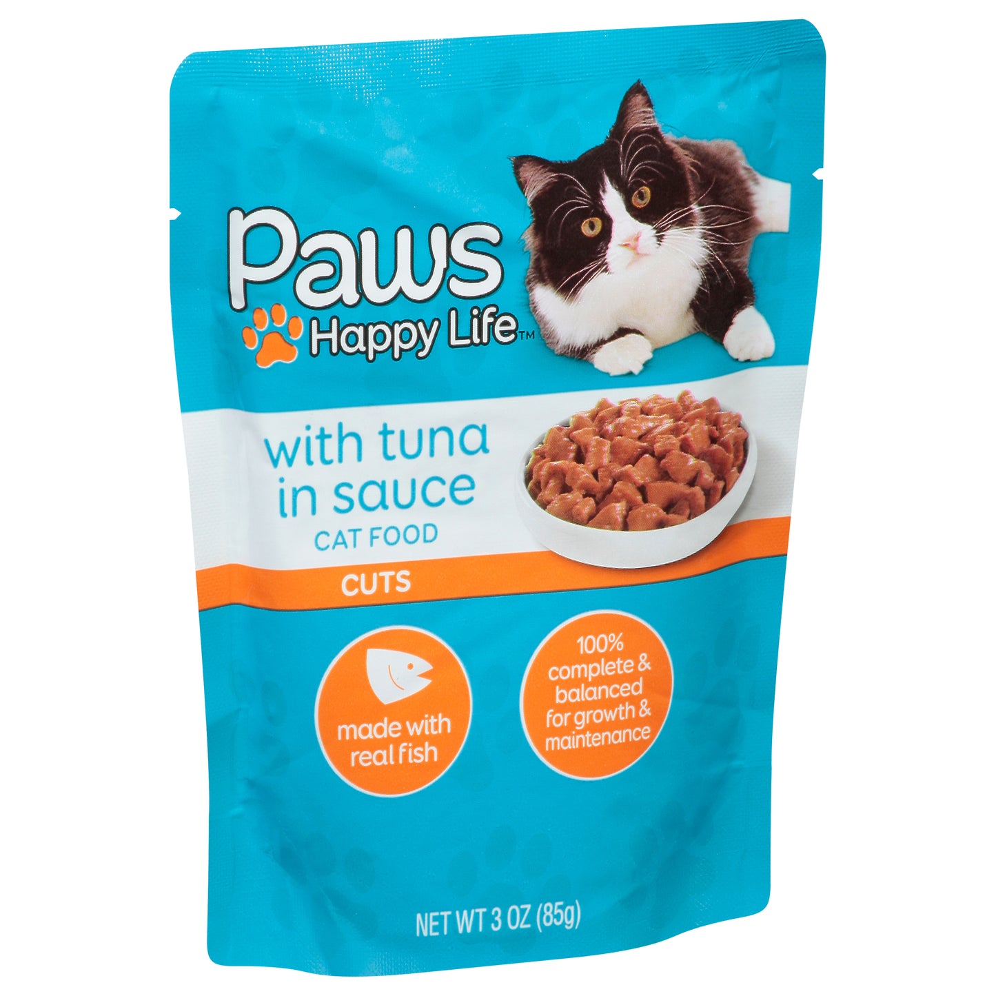 Paws Happy Life Cuts with Tuna in Sauce Cat Food 3 oz