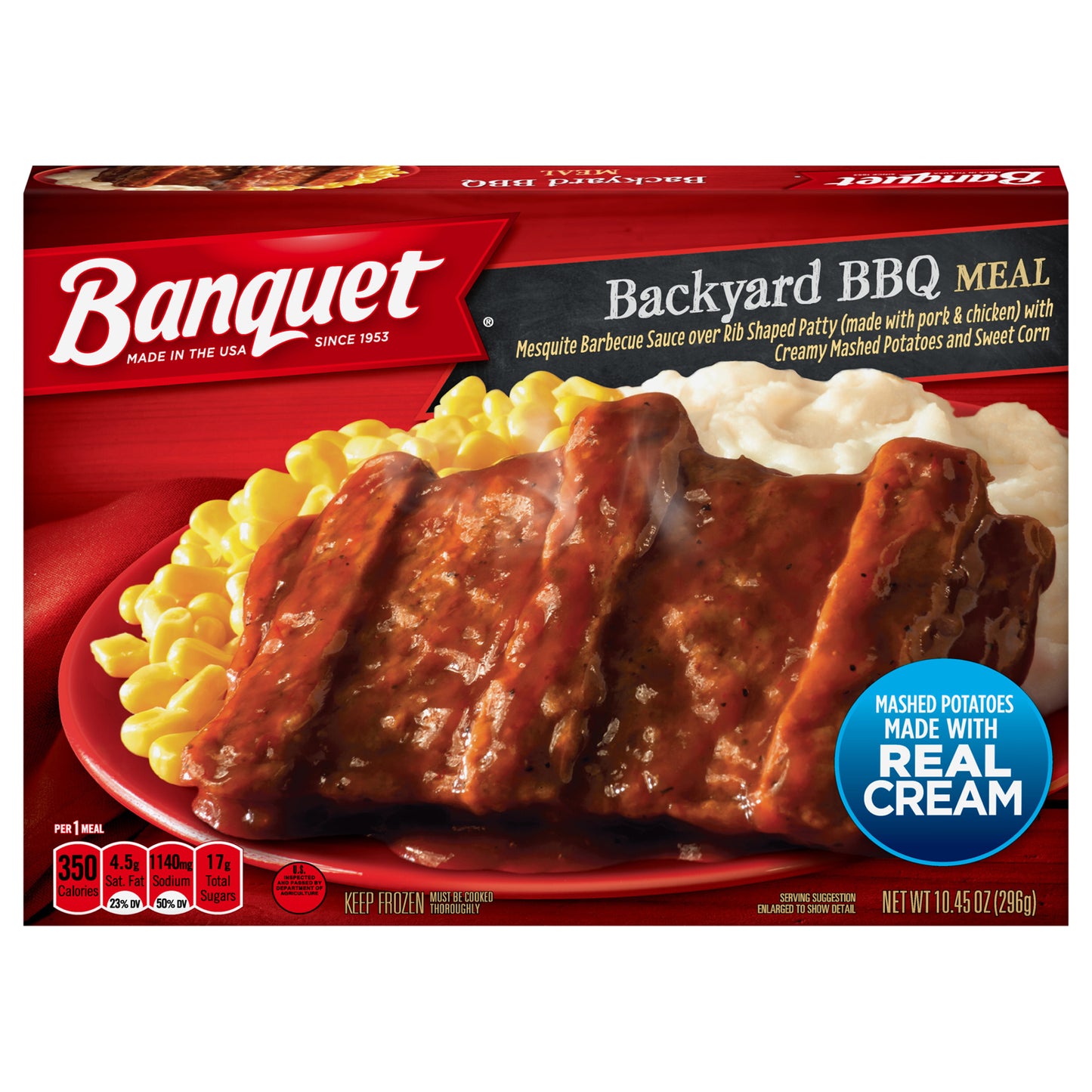 Banquet Backyard BBQ Frozen Single Serve Meal, 10.45 Ounce