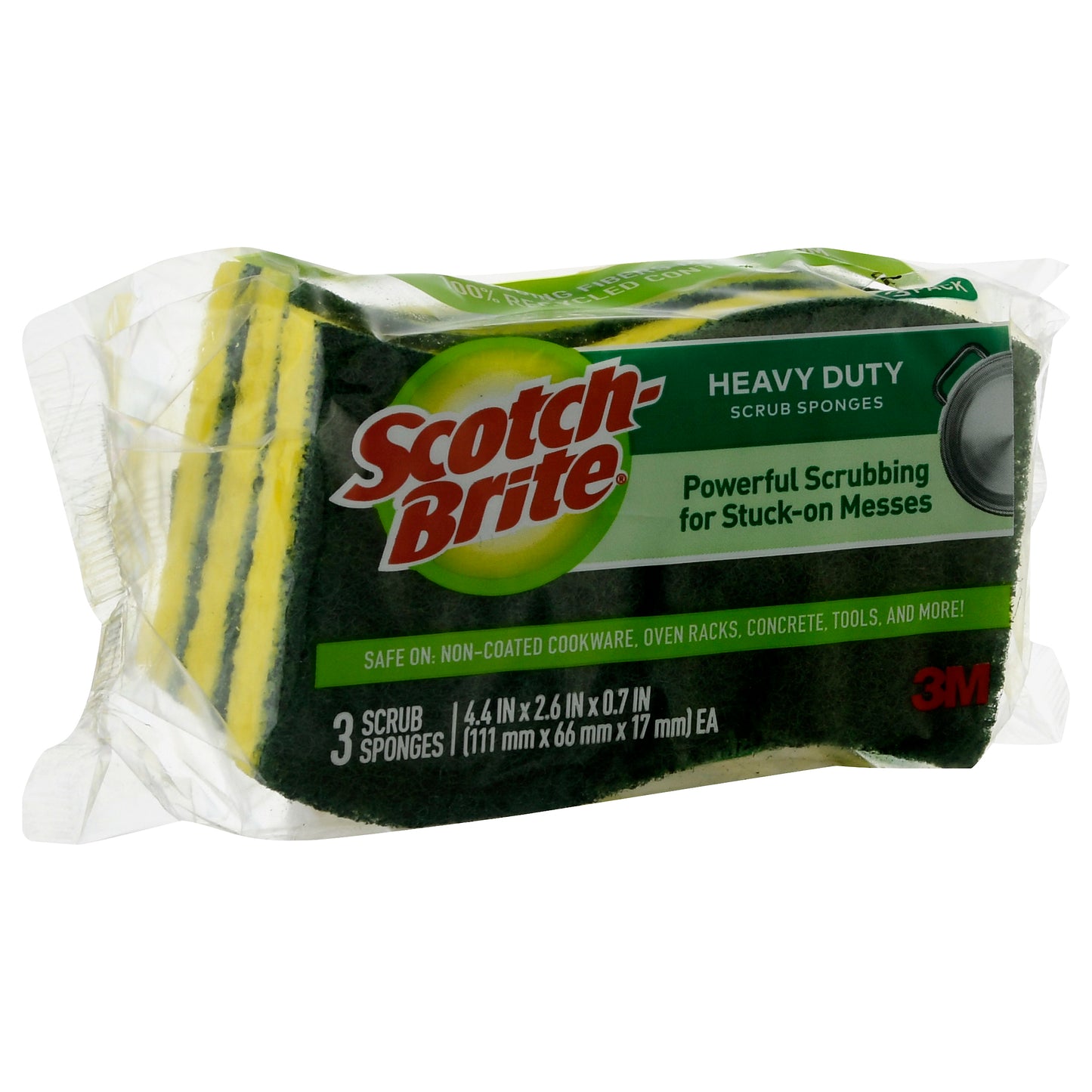 Scotch Brite Heavy Duty 3 Pack Scrub Sponges 3 ea