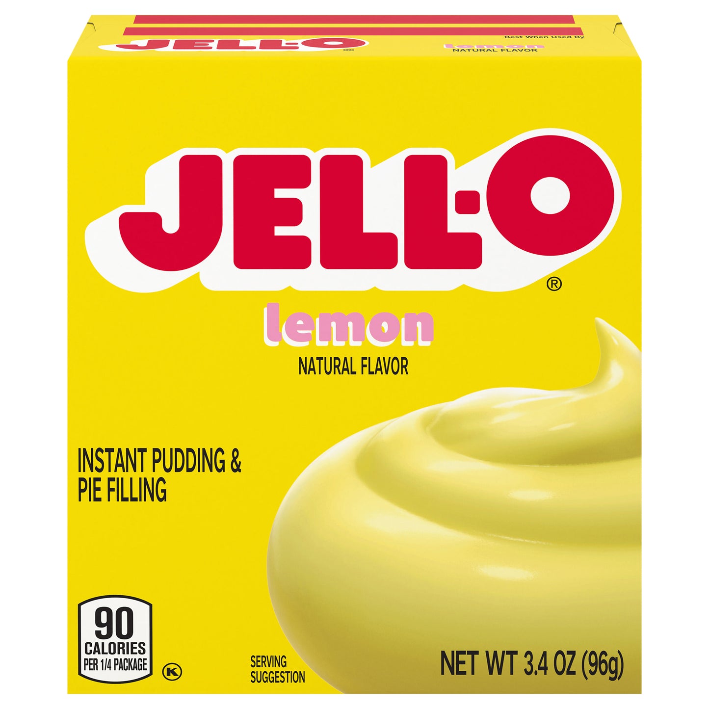 Jell-O Lemon Naturally Flavored Instant Pudding & Pie Filling Mix, 3.4 oz Box