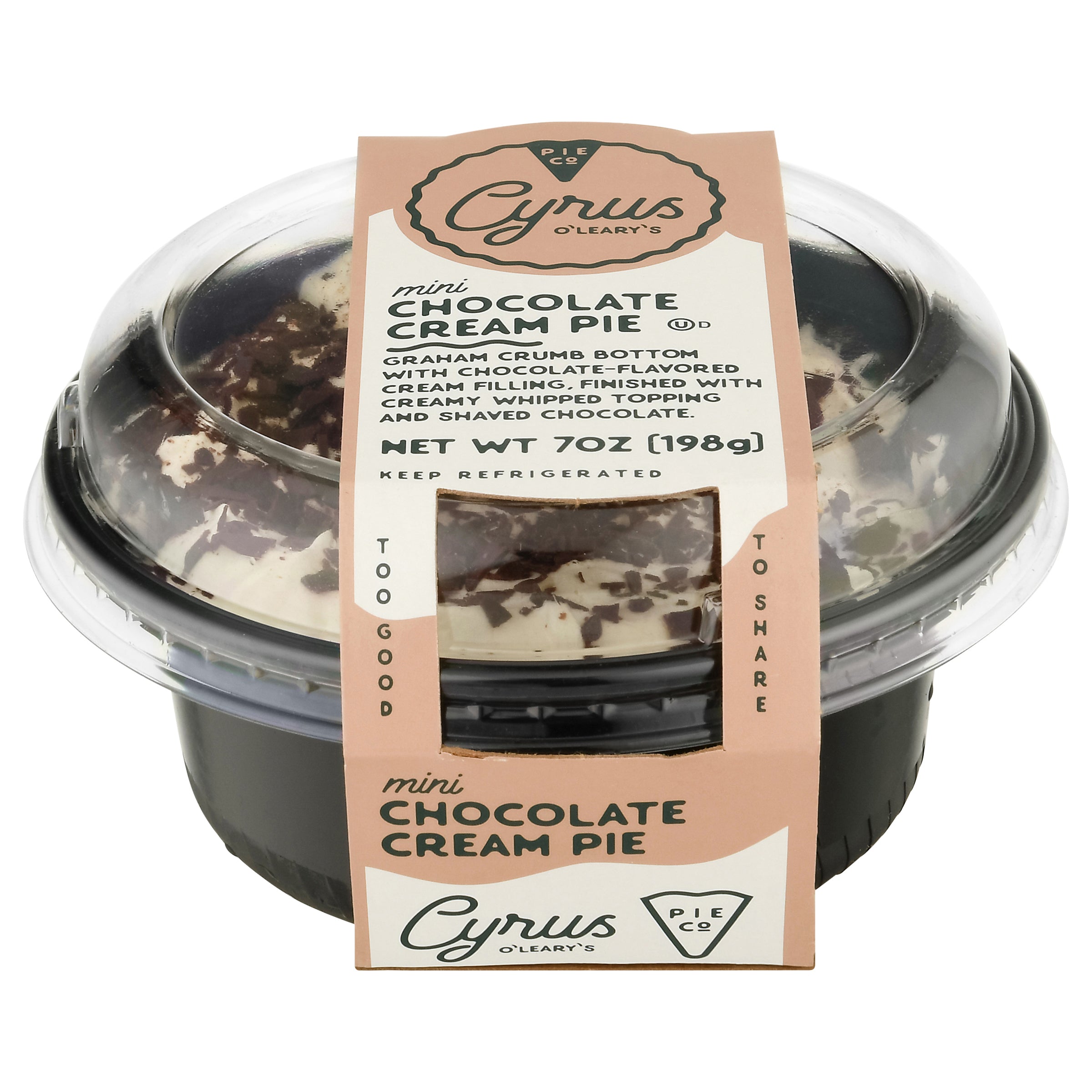 Cyrus O'Leary's Pie Co Chocolate Cream Mini Pie 7 oz – Champagne's Marche