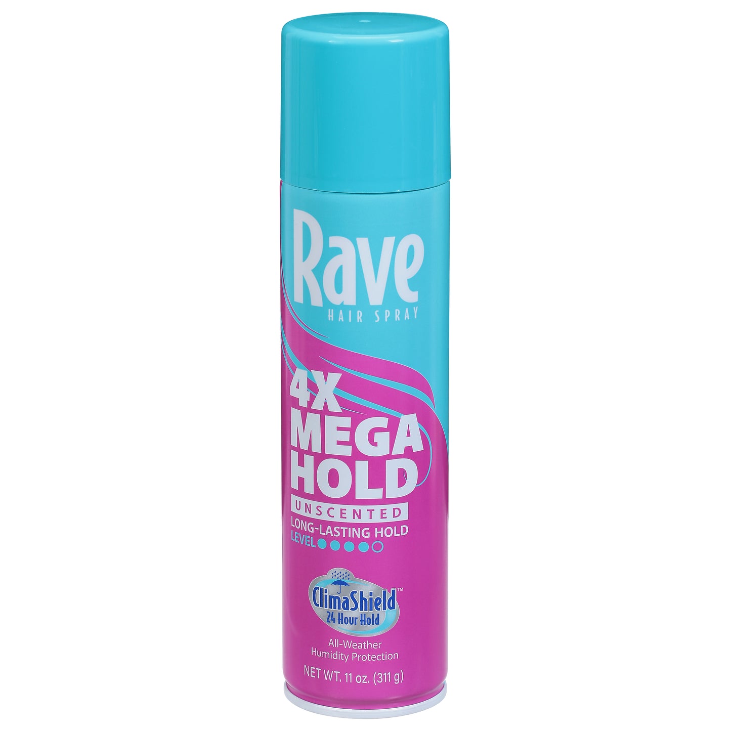 Rave 4x Mega Hold Unscented Hair Spray 11 oz