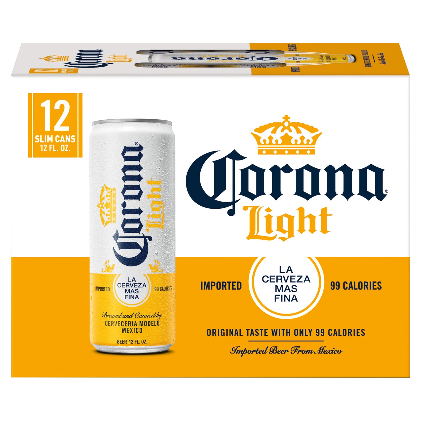 Corona Light Mexican Lager Beer, 12 pk 12 fl oz Cans, 4.0% ABV
