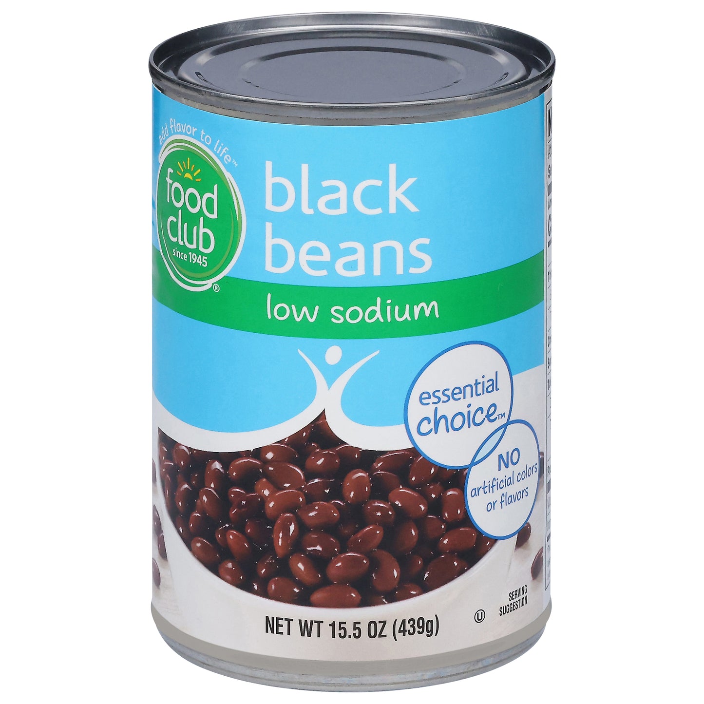 Food Club Essential Choice Low Sodium Black Beans 15.5 oz
