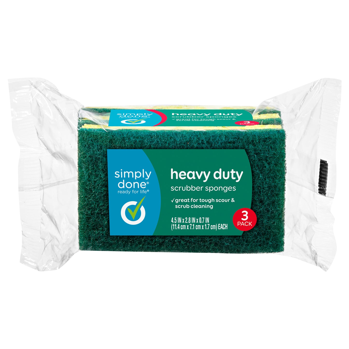 Simply Done Heavy Duty Scrubber Sponges 3 ea