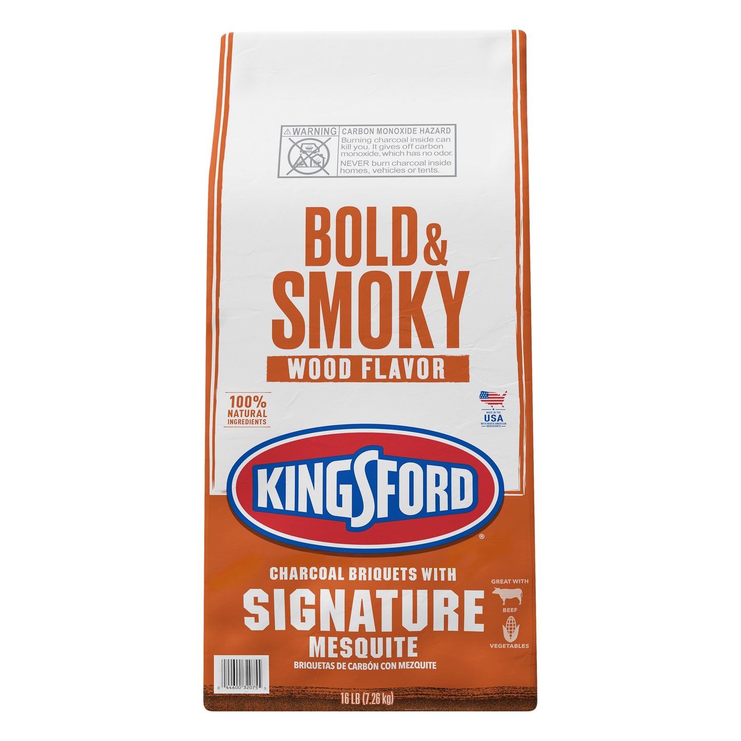 Kingsford With Signature Mesquite Bold & Smoky Wood Charcoal Briquets 16 lb