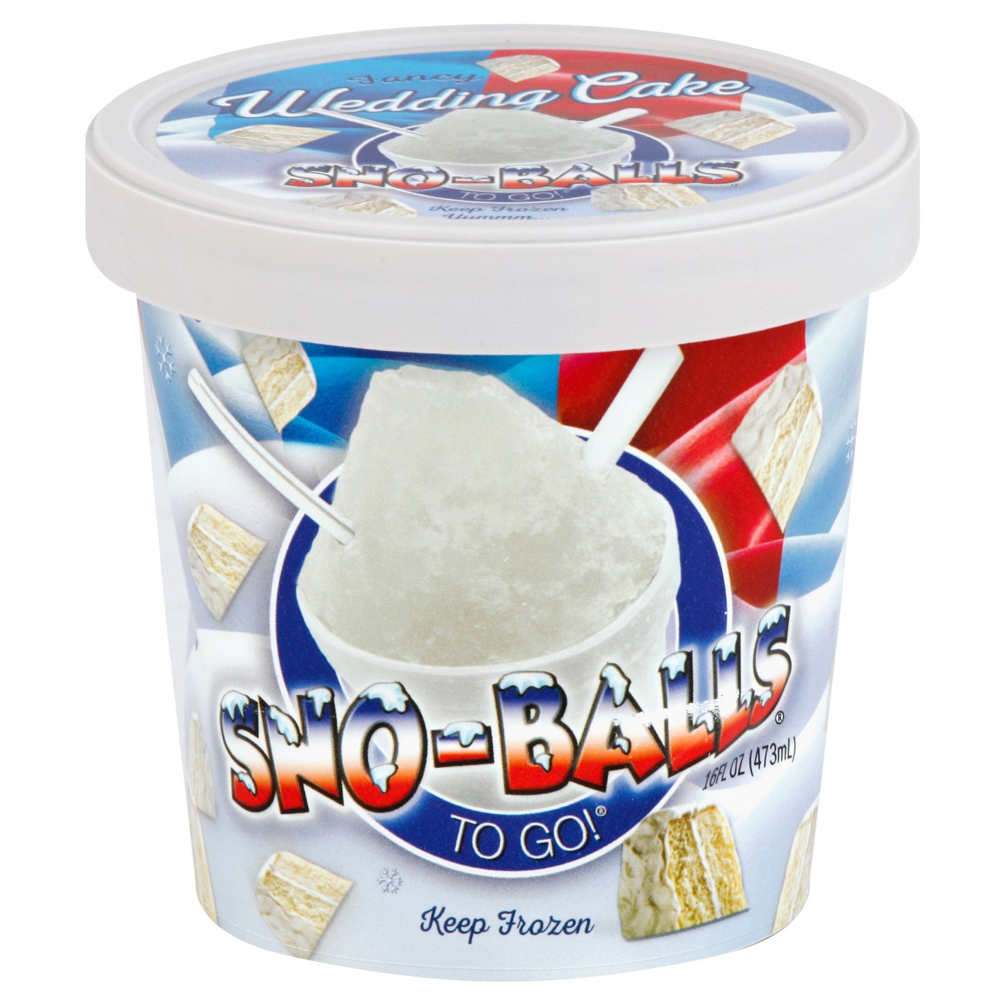 Sno-Balls To Go Sno-Balls 16 oz - Fancy Wedding Cake Sno-Balls