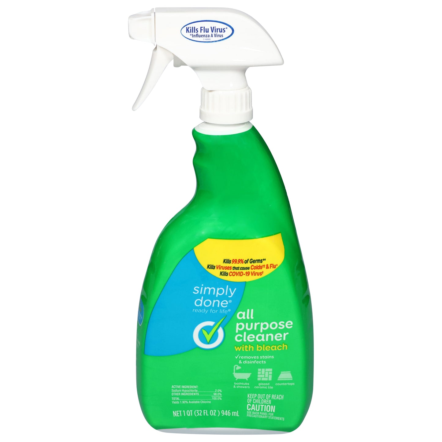 Simply Done All Purpose Cleaner with Bleach 1 qt