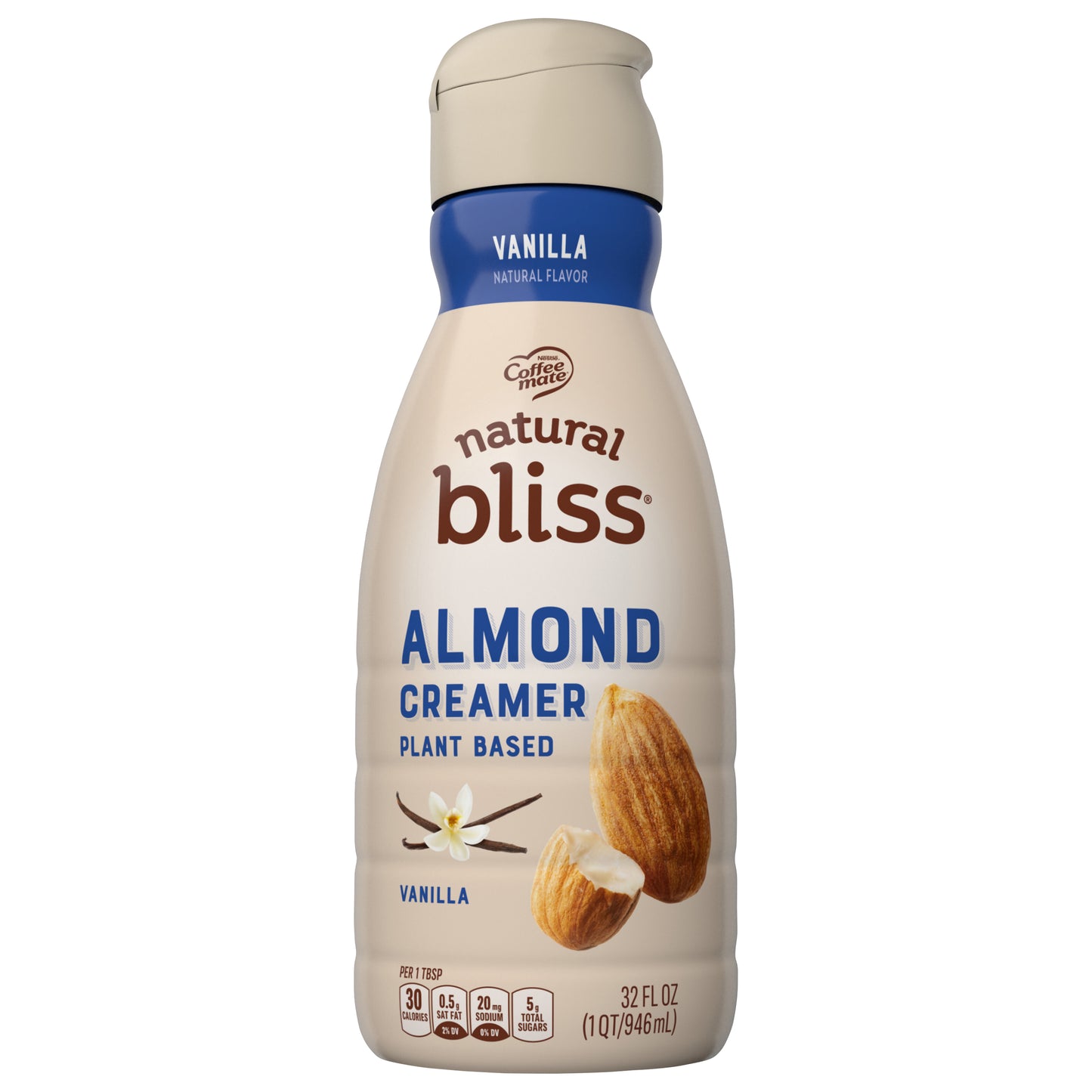 NATURAL BLISS Coffee mate Vanilla Almond Milk Liquid Coffee Creamer 32 fl oz.